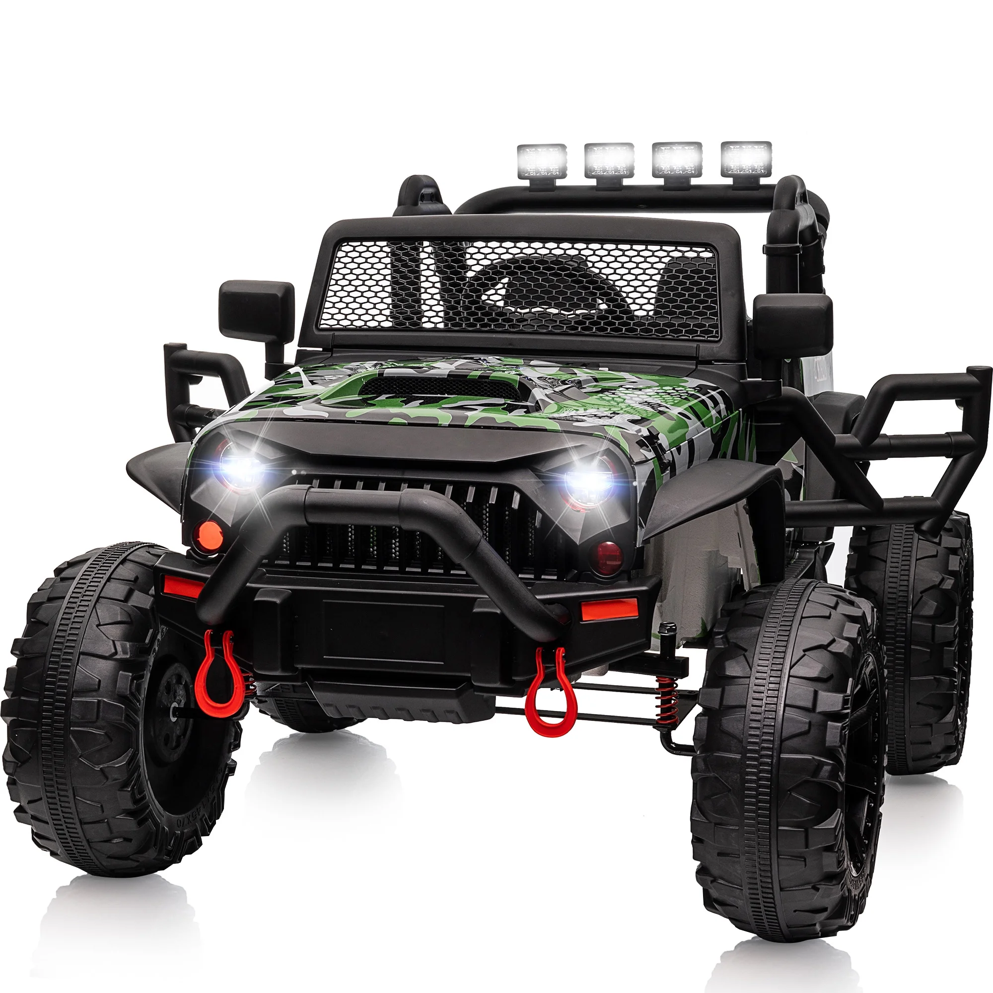 Outfunny 24V Ride on Toy Truck for Big Kids with Remote, 2-Seater, 400W Motor - Purple - Womvr