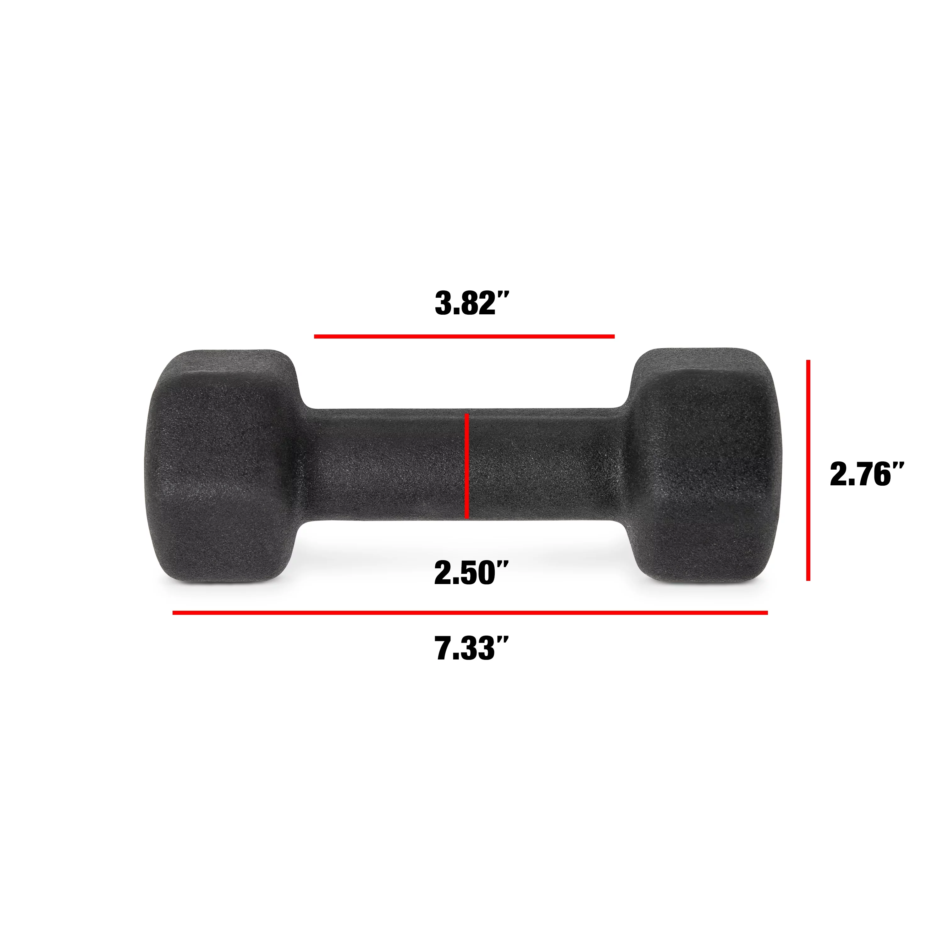 CAP Barbell, 15lb Black Neoprene Dumbbell, Pair - Womvr