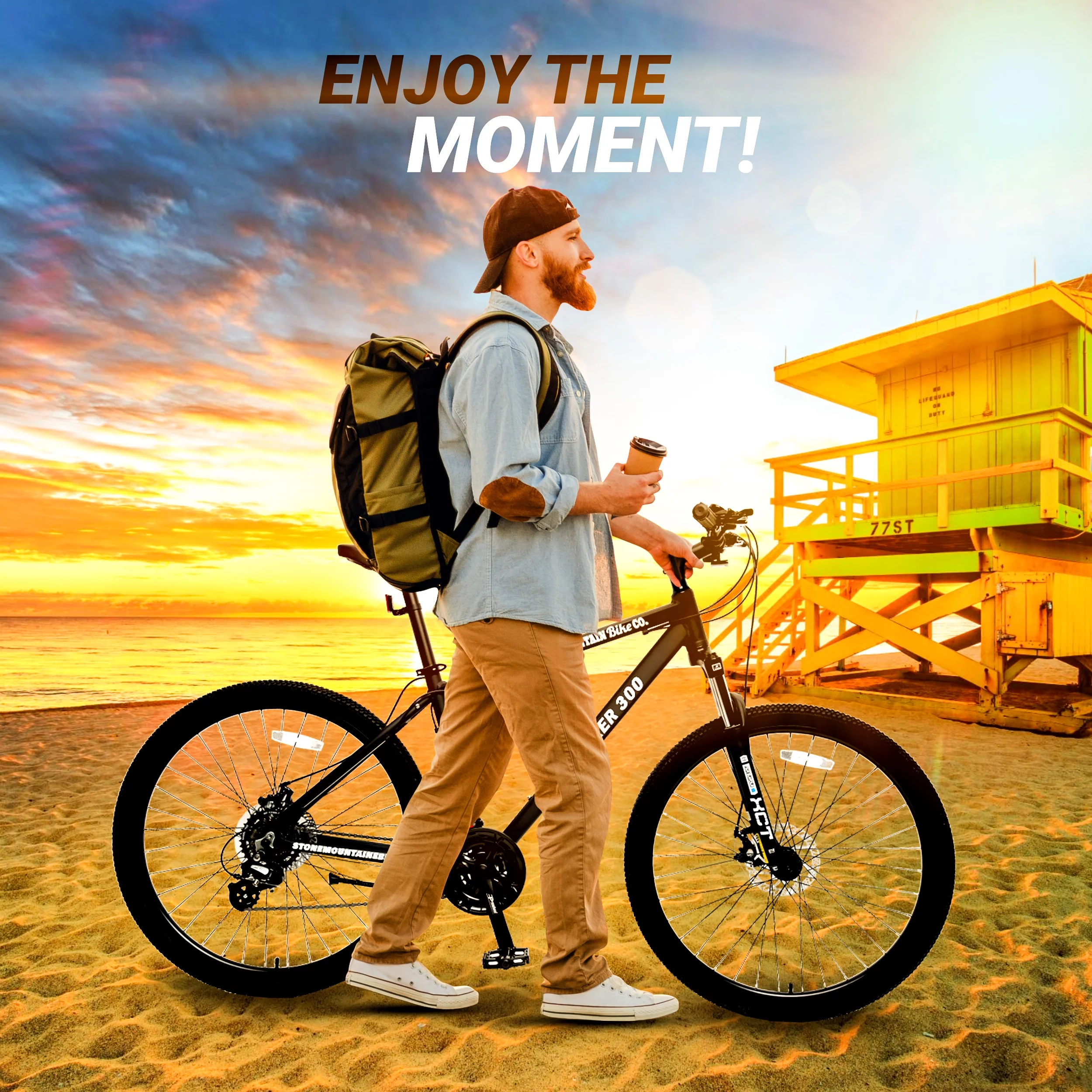 Paramount 100 Hybrid Mountain Bike, 29 x 2 Inch Wheels, 21-Speed, Light Weight Bike for Men & Women, White, Adults Bike Speed Rear Derailleur, Front and Rear Disc Brakes - Womvr