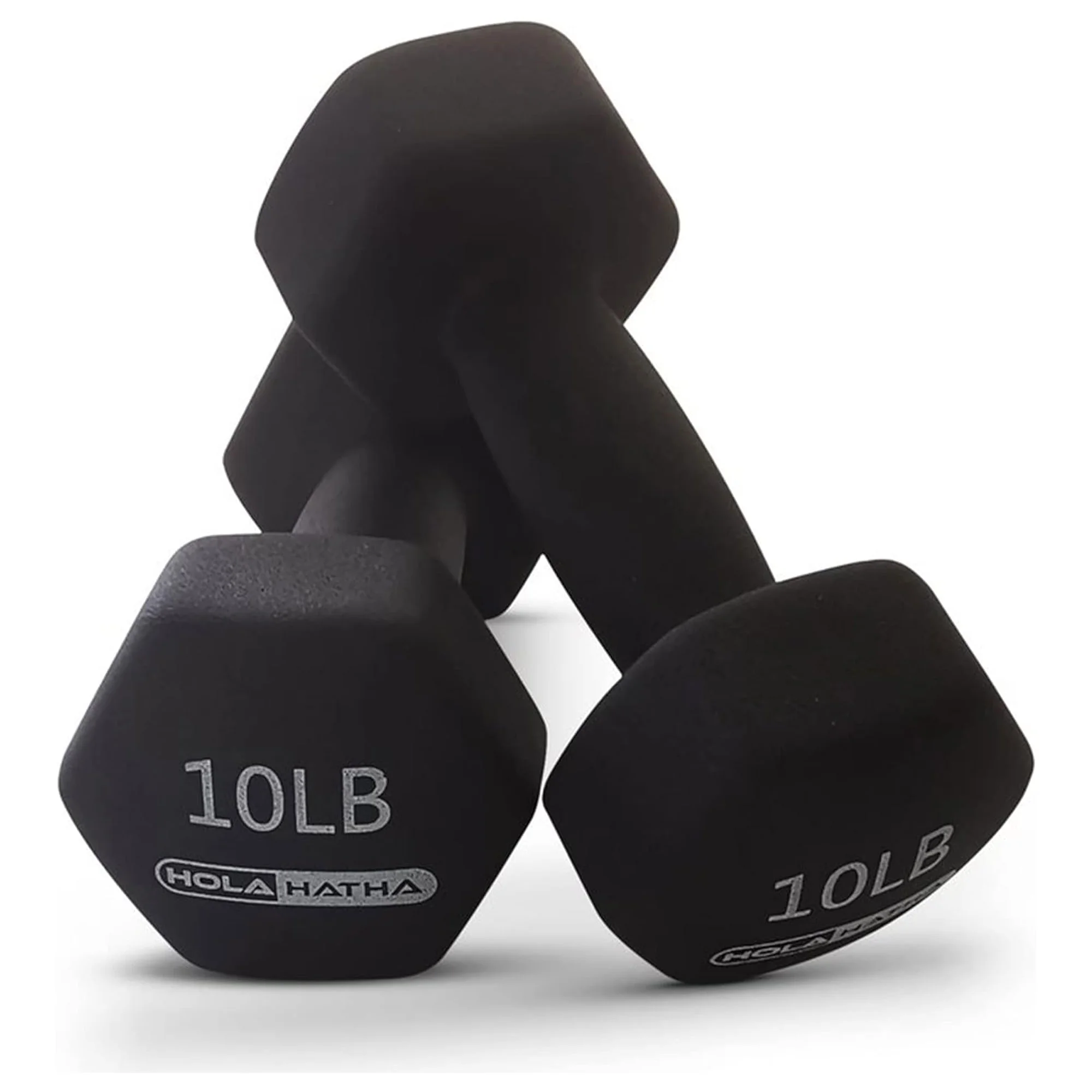 HolaHatha 3, 5, and 8 Pound Dumbbell Hand Weight Set with Storage Rack, Multi - Womvr