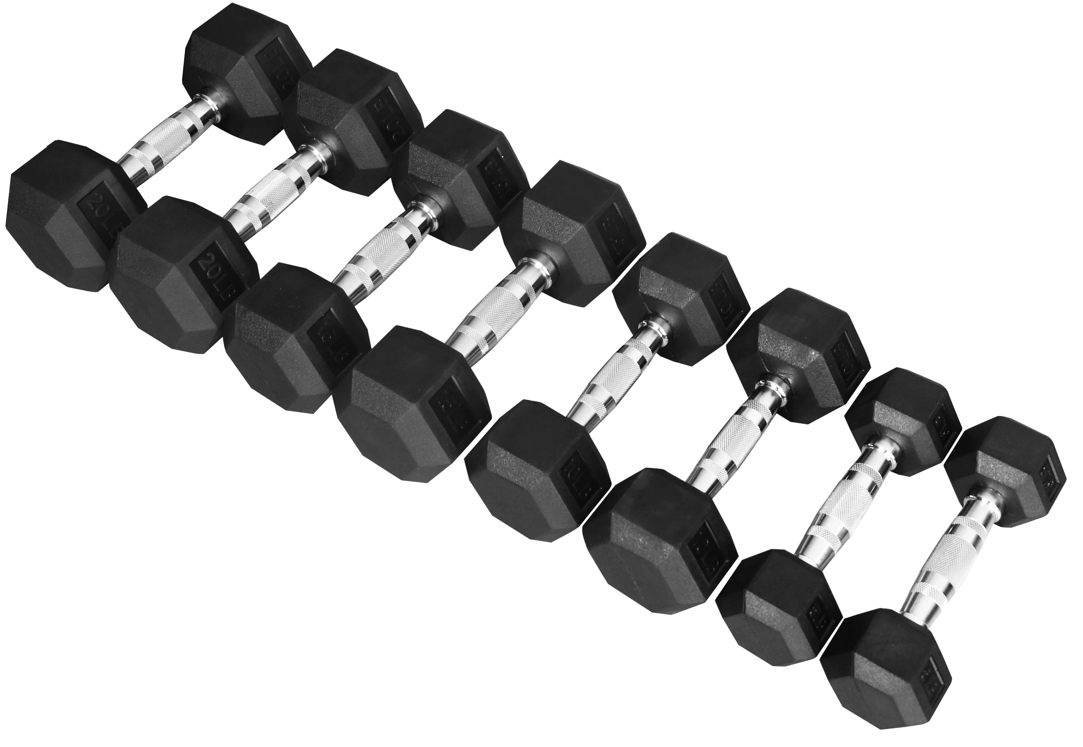 BalanceFrom 100 LB Dumbbell Set, Pairs of 5 lb, 10 lb, 15 lb and 20 lb - Womvr