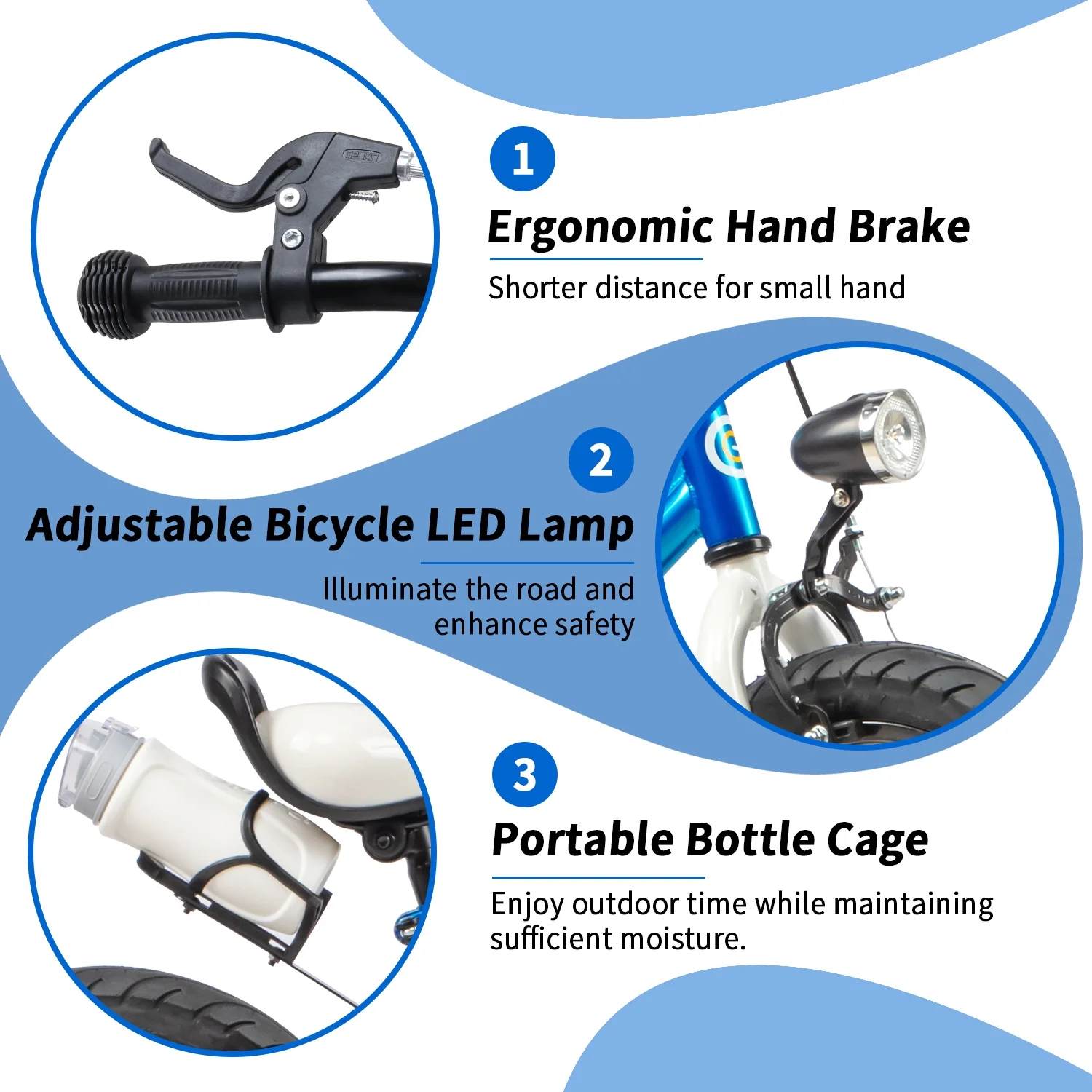 Glerc 12 inch Toddler and Kids Bike for 2-4 Years Old Boys & Girls, White - Womvr