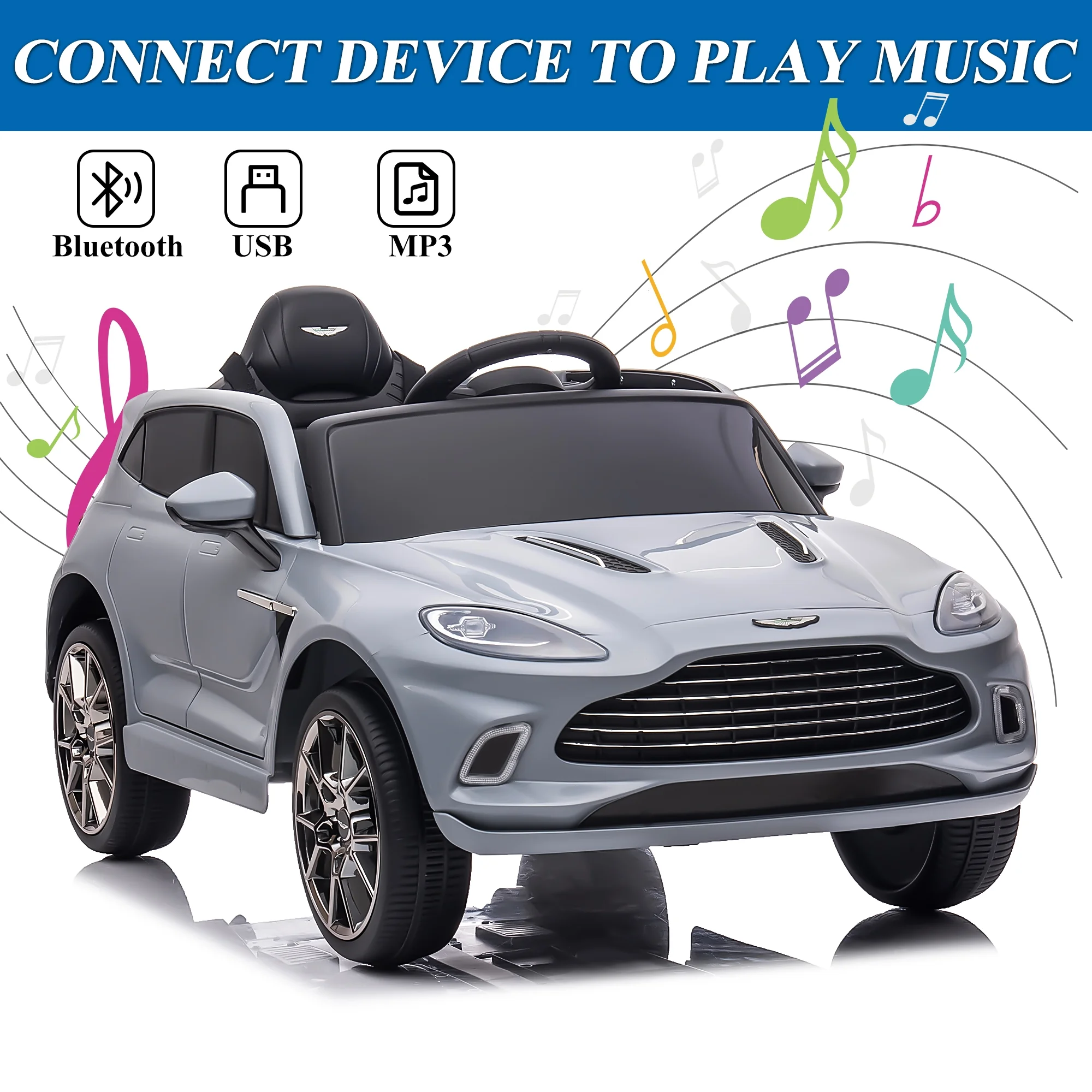 12V Ride on Car for Girls and Boys Licensed Mercedes Benz Electric Vehicle, MP3, Bluetooth, Ride On Toy for 3-5 Years Old, Red - Womvr