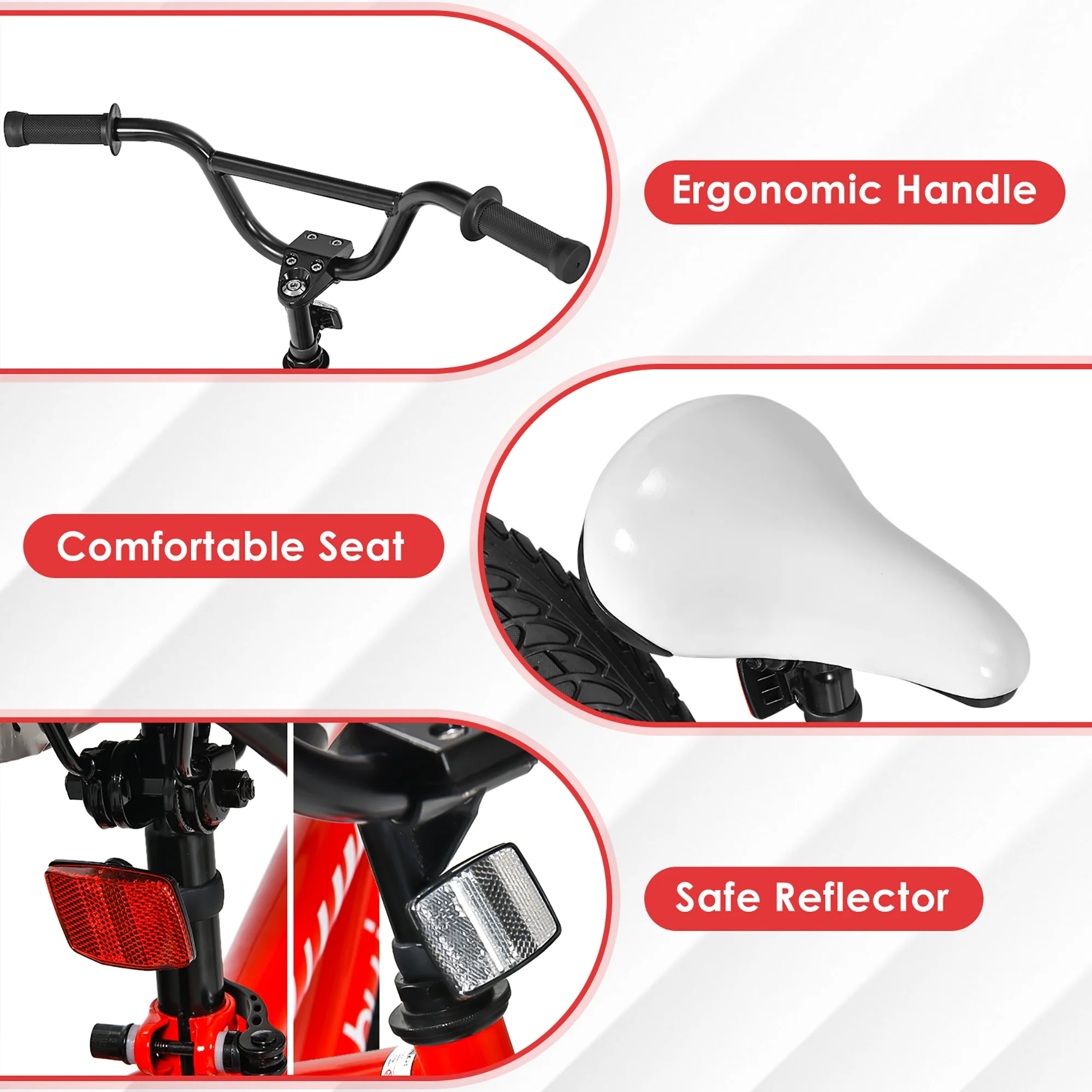 Babyjoy 16'' Kids Bike Bicycle w/ Training Wheels for 5-8 Years Old Boys Girls - Womvr