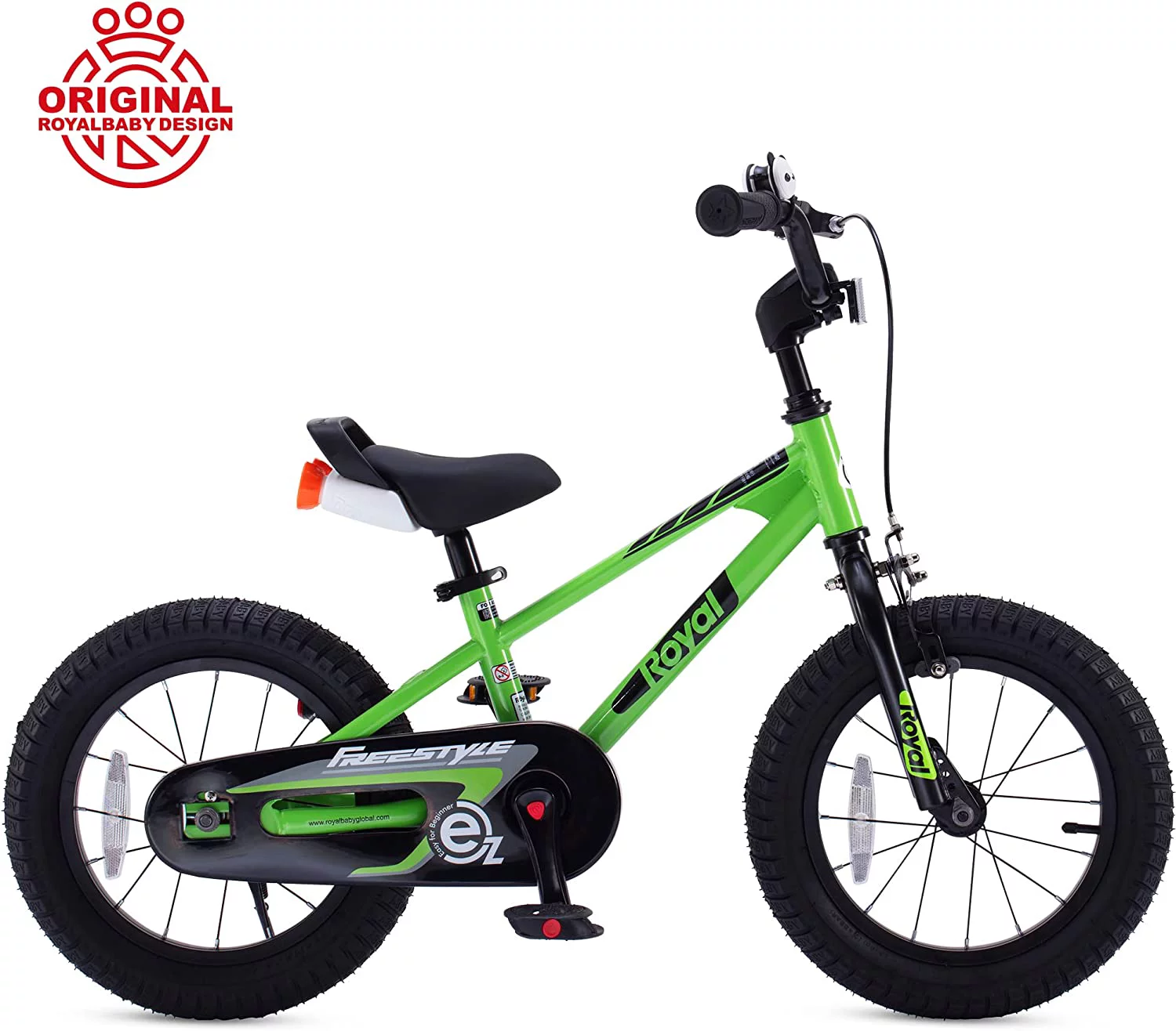 RoyalBaby EZ Kids Bike Easy Learn Balancing to Biking 16 Inch Balance & Pedal Bicycle Instant Assembly for Boys Girls Ages 4-7 Years Green - Womvr