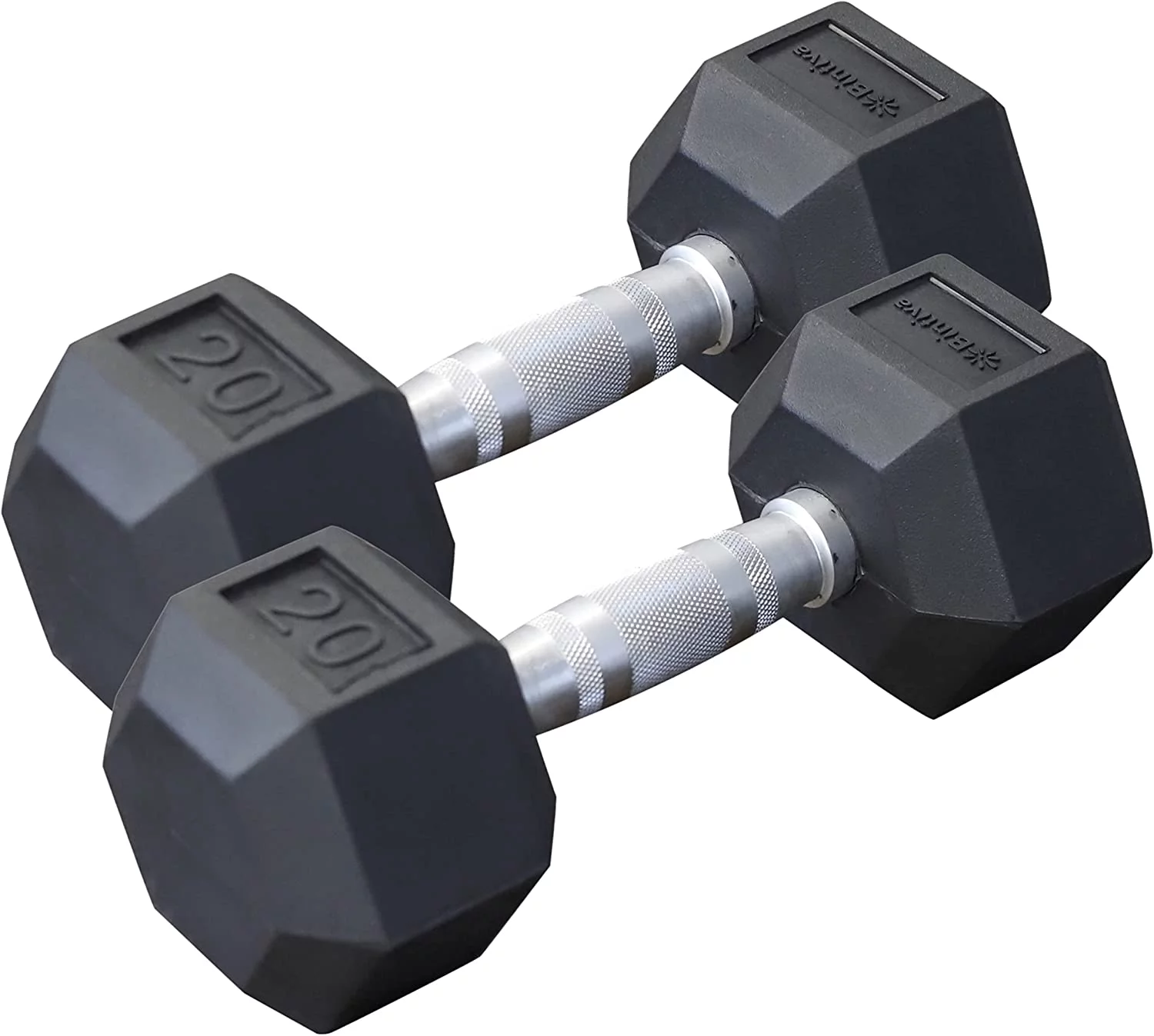 Rubber Coated Hexagon Dumbbells - Pairs - Encased Hand Weights for Men and Women - Womvr