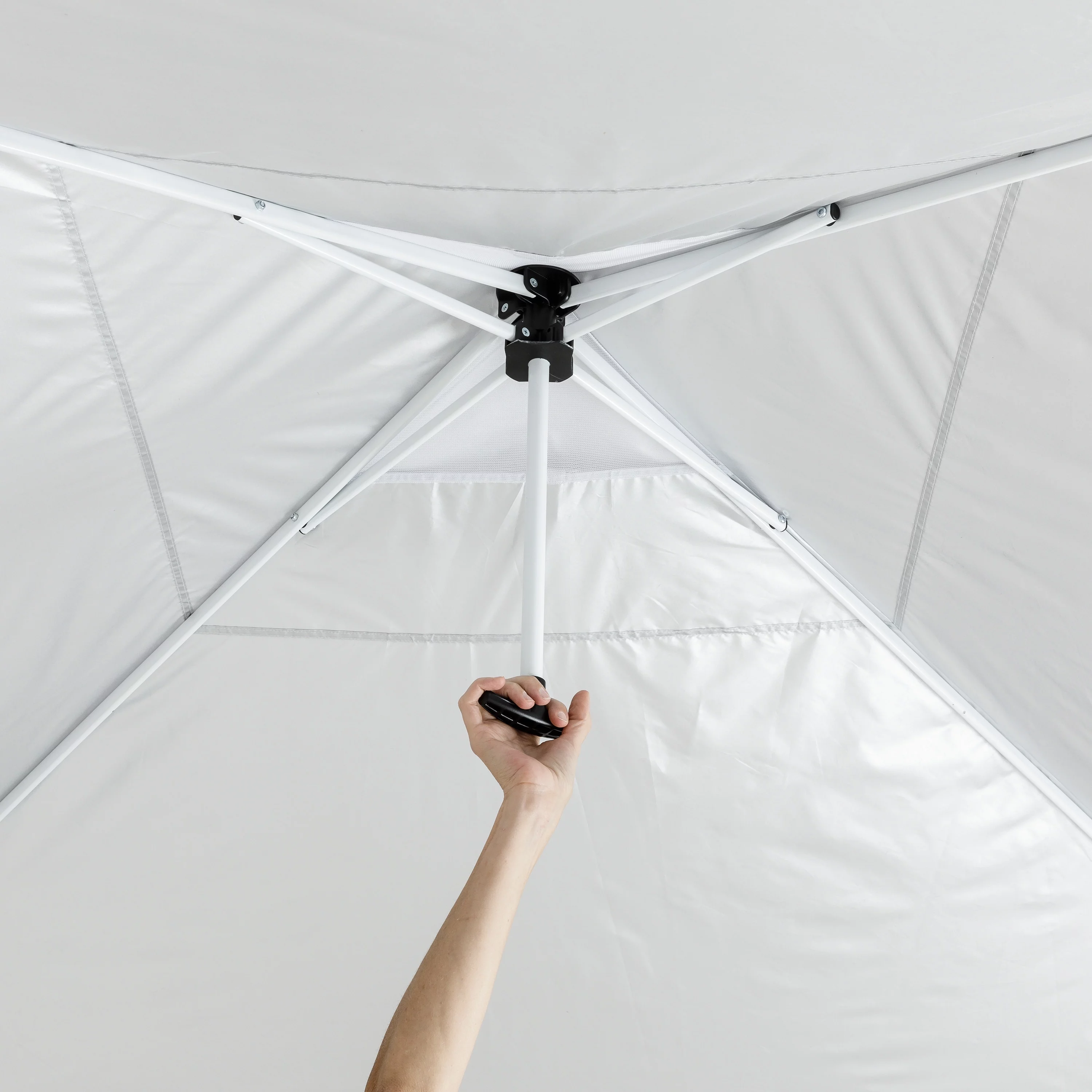 Ozark Trail Simple Push Straight Leg Instant Canopy, White, 10 ft x 10 ft - Womvr
