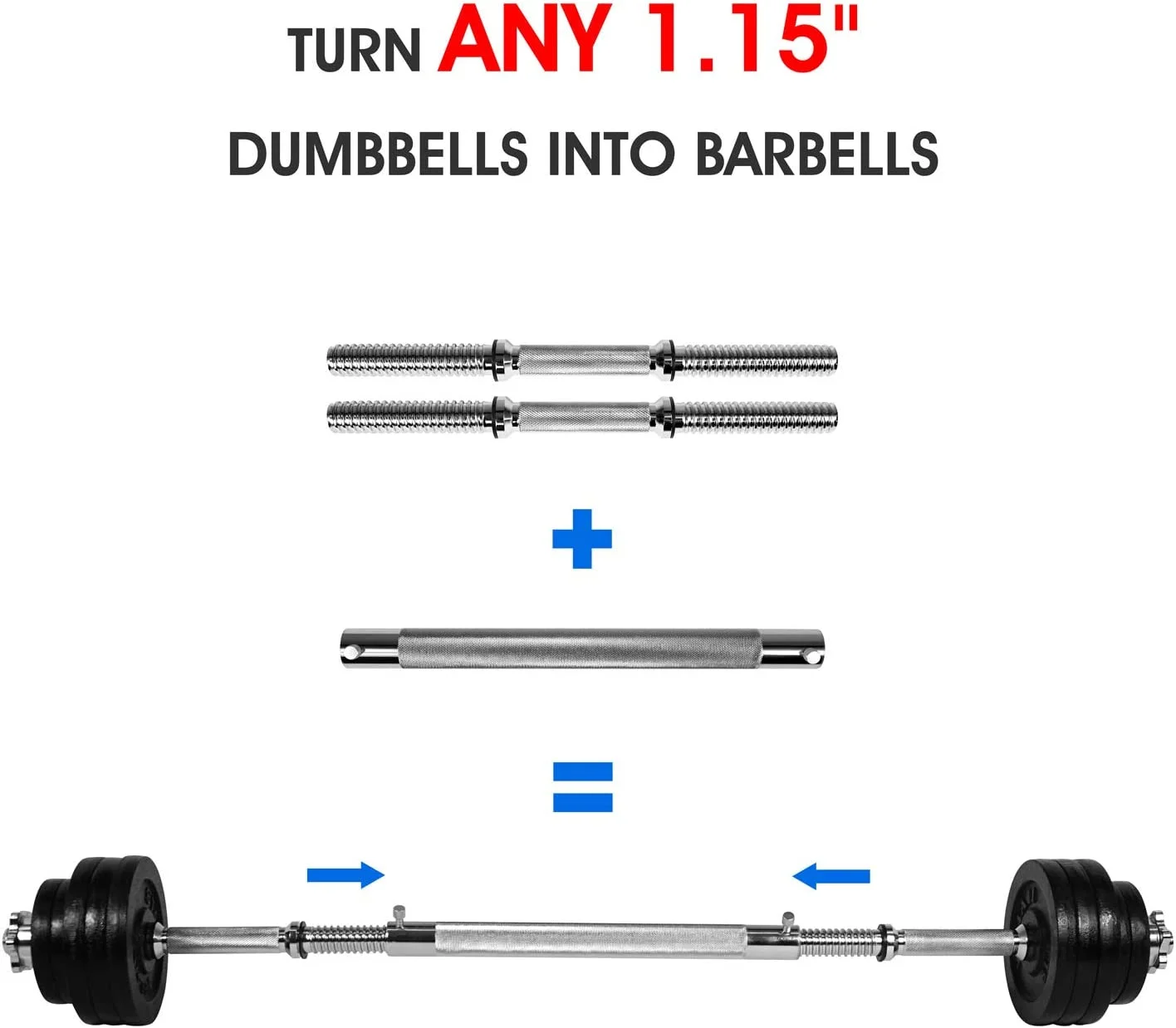 Yes4All 100 lbs Adjustable Dumbbells + Dumbbell Connector, Combo/Set - Womvr