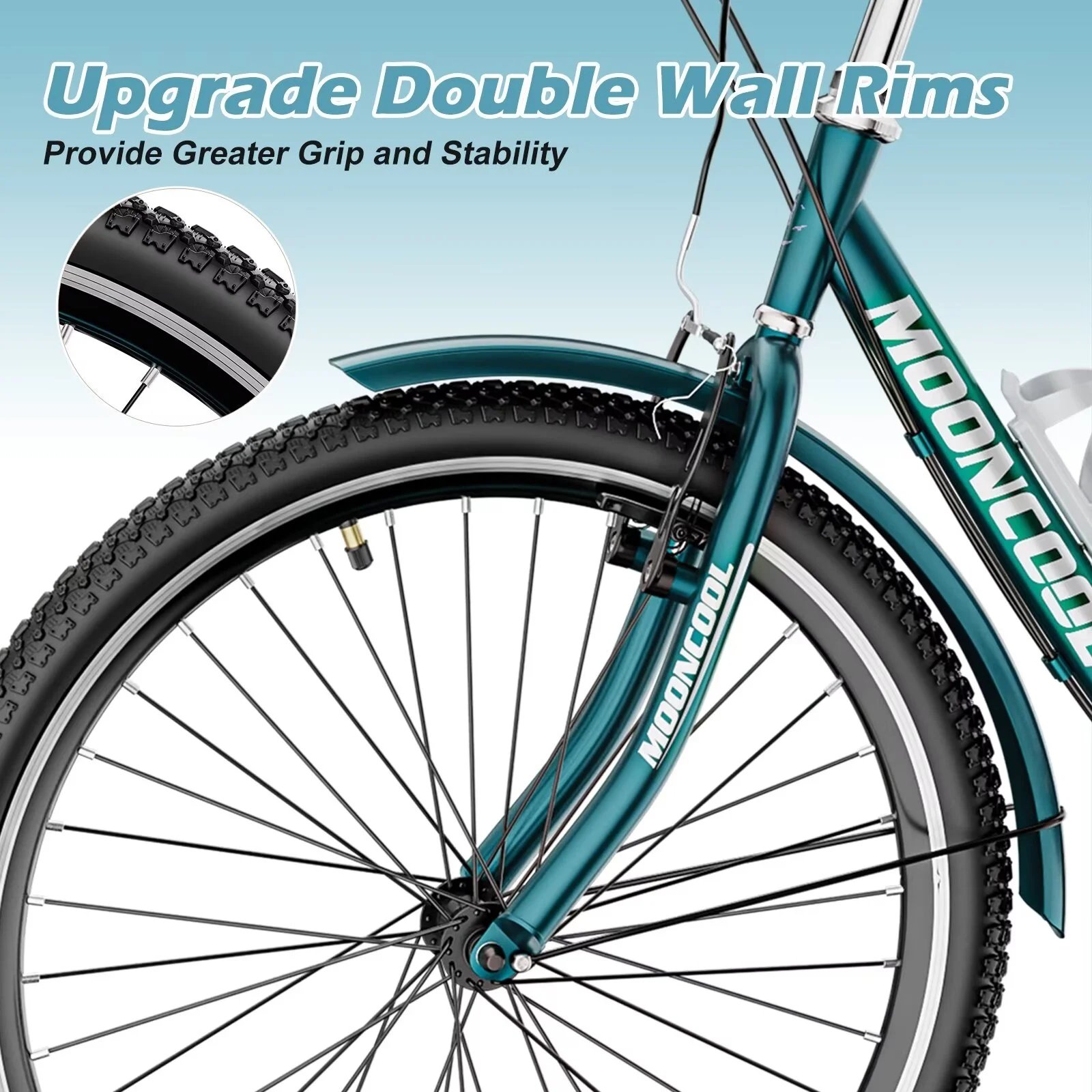 MOPHOTO 20/24/26 inch Adult Tricycle Folding 3 Wheel Cruiser Bikes 7 Speed, Portable and Foldable Trikes with Cargo Basket for Men & Women Outdoor Cycling, Purple - Womvr