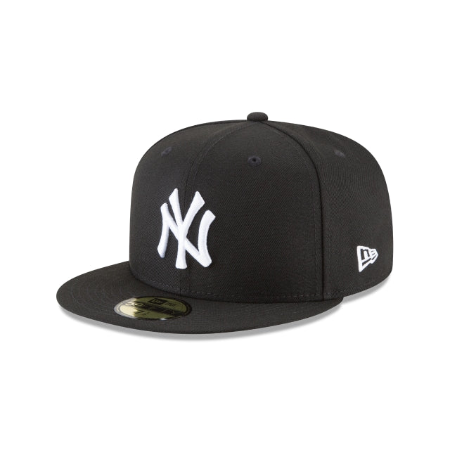 New York Yankees Black and White Basic 59FIFTY Fitted Hat - Womvr