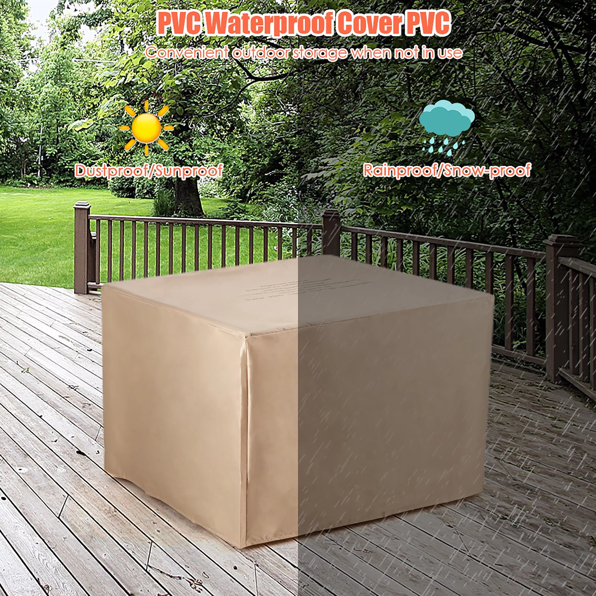 Costway 30'' Square Propane Gas Fire Pit Table Ceramic Tabletop 50,000 BTU with Cover - Womvr