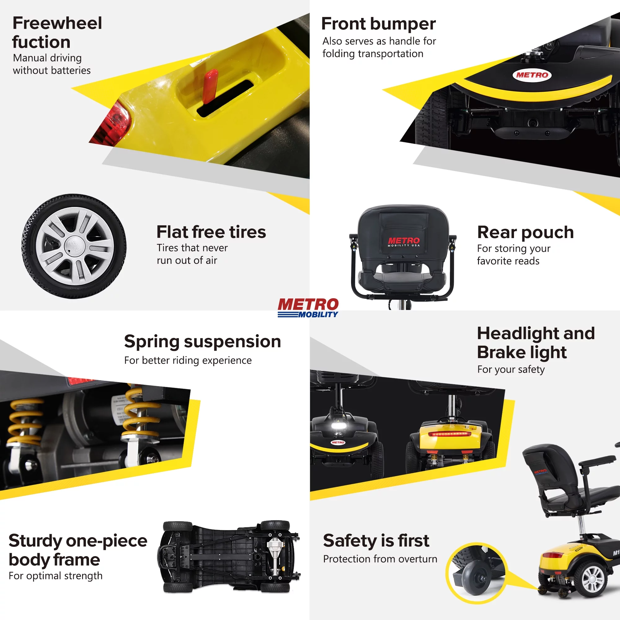 Segmart Mobility Scooter for Elderly, Durable Heavy Duty 4 Wheel Seniors Mobile Device with Lights, 300lbs, Red - Womvr