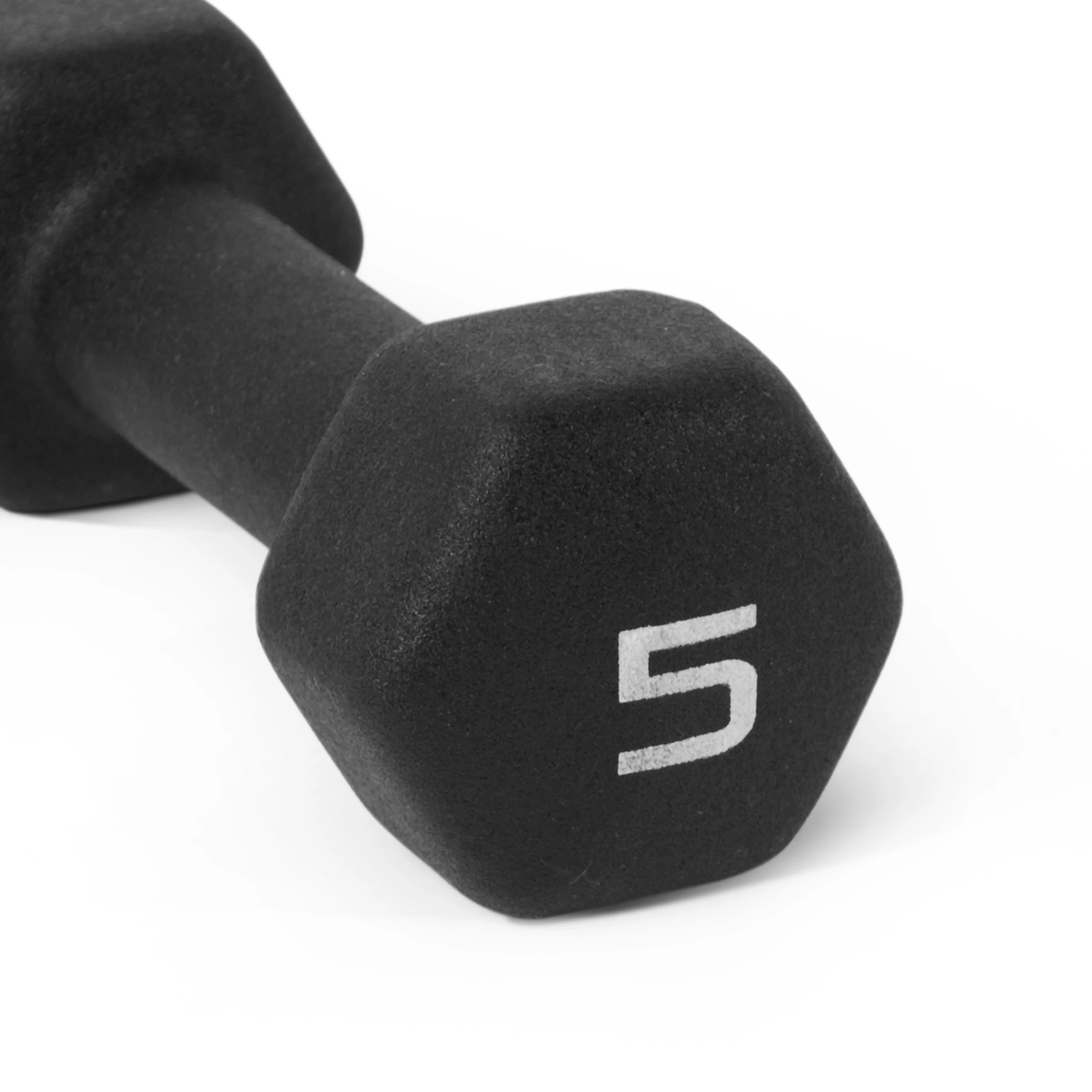 CAP, 5lb Neoprene Dumbbell, Black, Single - Womvr