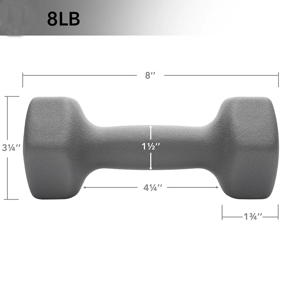 Fitness Alley Neoprene Dumbbell Pairs Set Coated for Non Slip Grip - Hex Dumbbells Weight Set - Neopren - Womvr