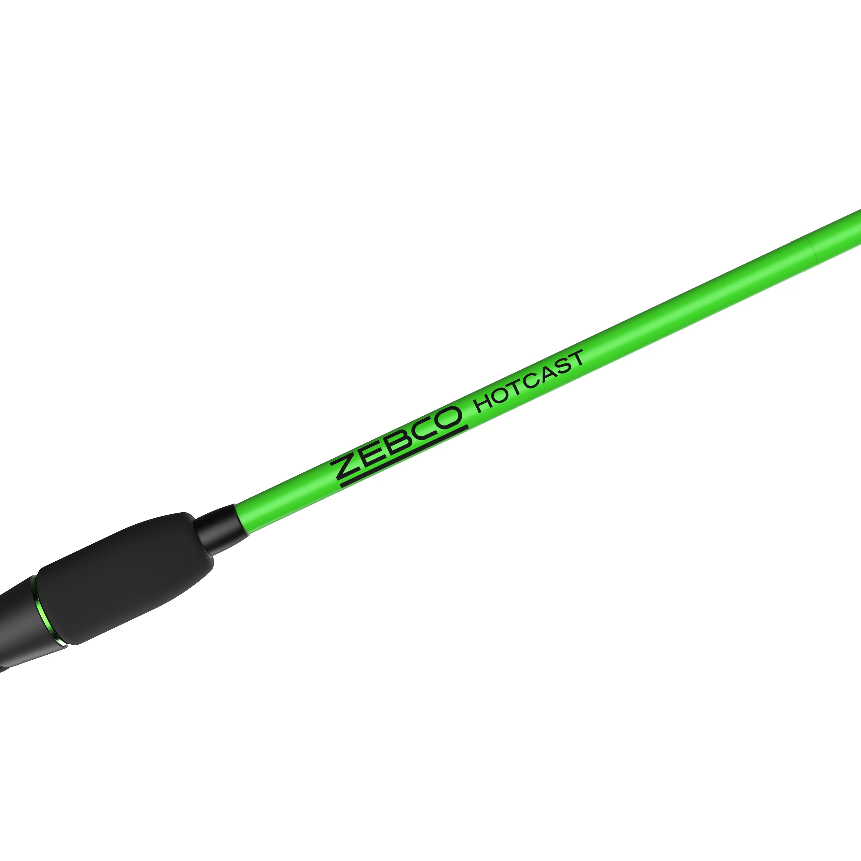 Zebco Hotcast Casting Rod, Durable Fiberglass Fishing Pole with Stainless Steel Shock-Ring Guides, 4-Foot 6-Inch 2-Piece Medium-Light Power, Moderate Action and Comfortable EVA Rod Handle, Green - Womvr