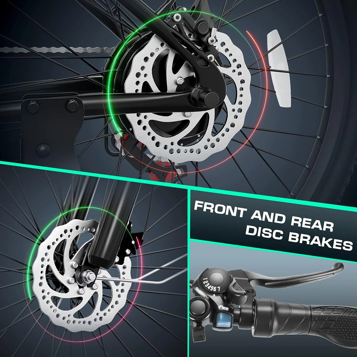 Vivi Electric Bike 26'' Electric Bike for Adults 500W Electric Bike with 48V Removable Battery, Electric Commuter Cruiser Bike 20MPH & 50 Mile City Electric Bike with Cruise Control - Womvr