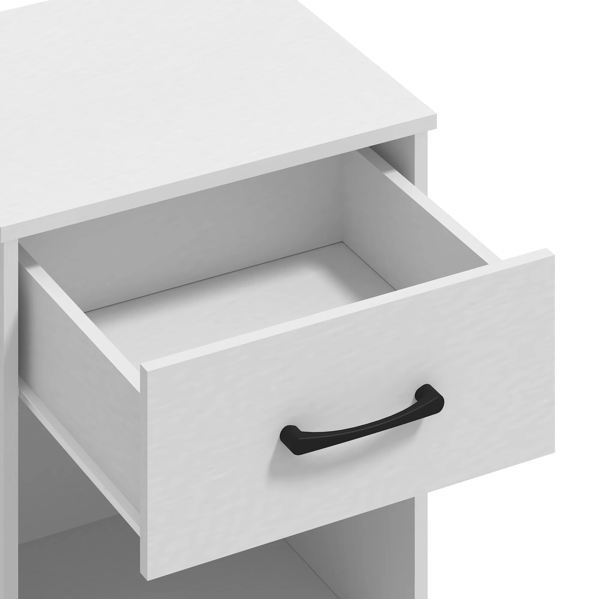 Mainstays Ardent Nightstand with 1 Drawer, White - Womvr