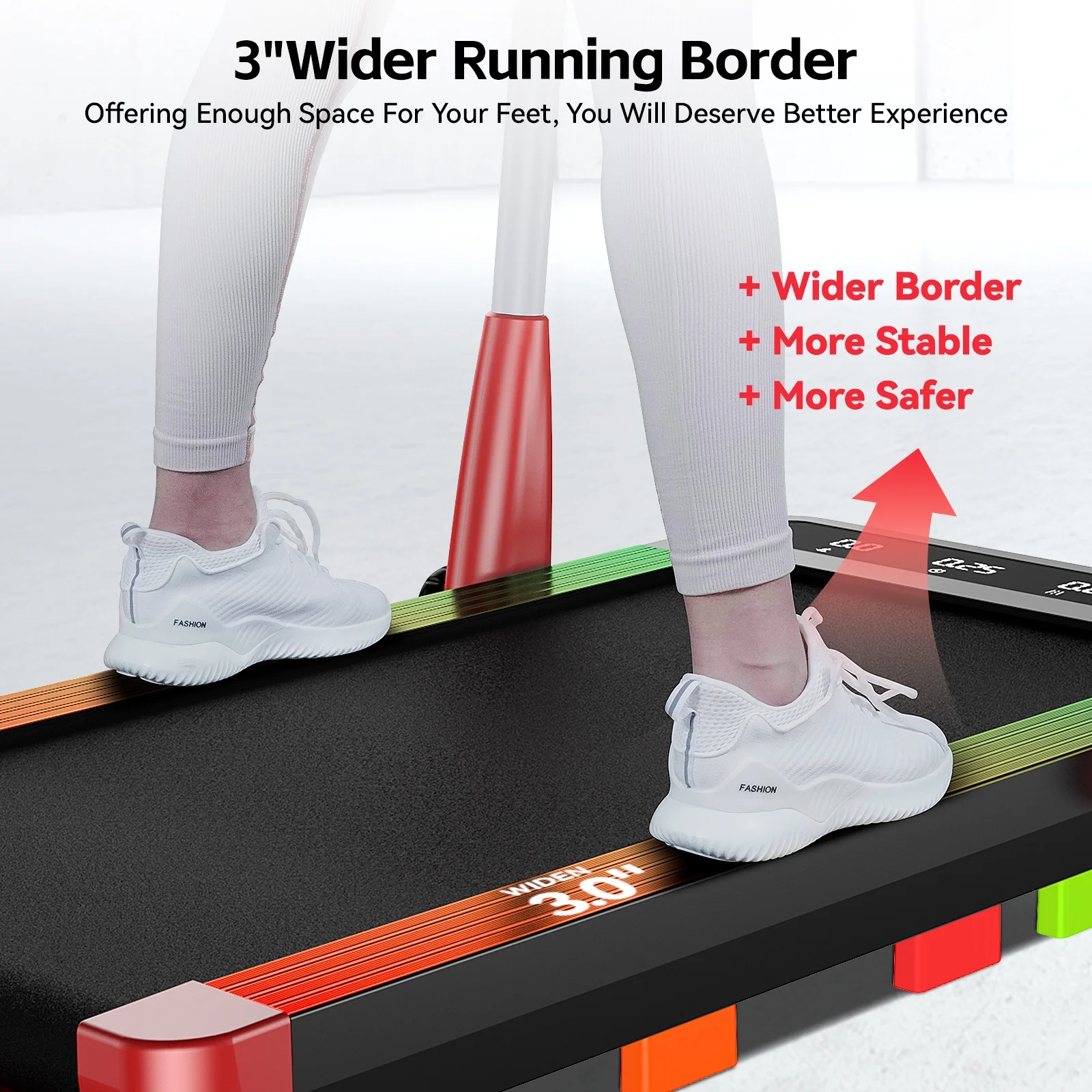 Pooboo 2.5 HP Under Desk Treadmill 2 in 1 Folding Treadmill Brush-less Walking Jogging Machine with App & Remote Control Led Touch Screen Walking Pad for Office Home Use 265lbs - Womvr