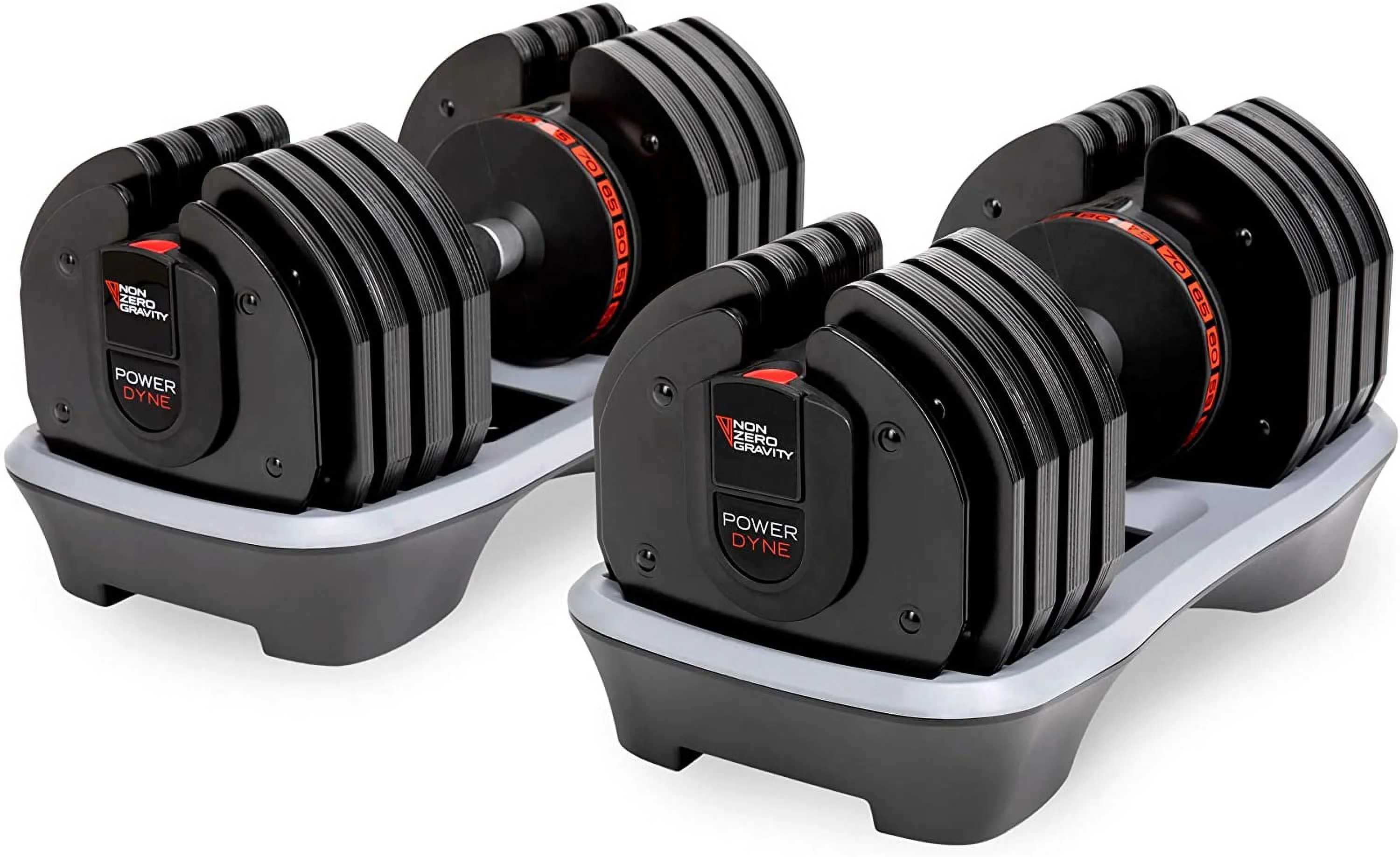 NZG PowerDyne 80lbs Adjustable Dumbbell Weight Set (Coal) - Womvr