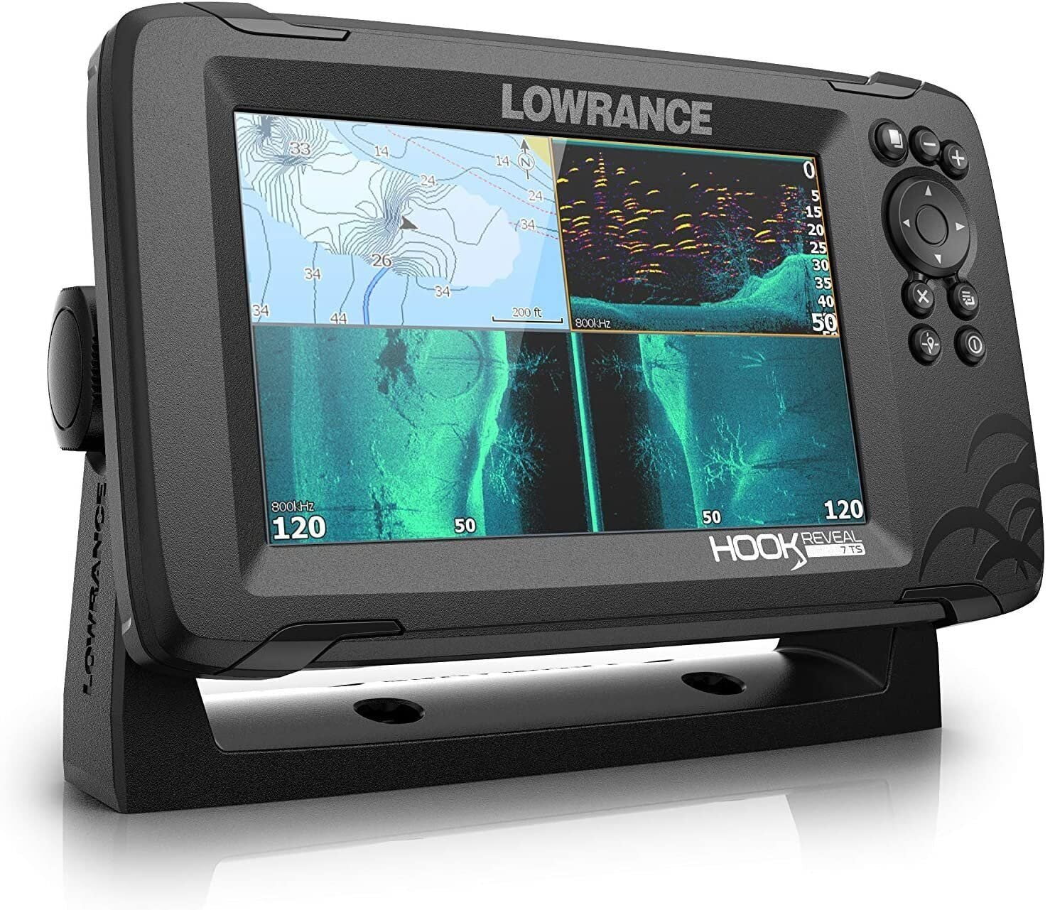 Lowrance 00015851001 Hook Reveal 9 In. Fishfinder TripleShot with Down scan, Sides can Imaging, C-MAP Contour and Mapping - Womvr
