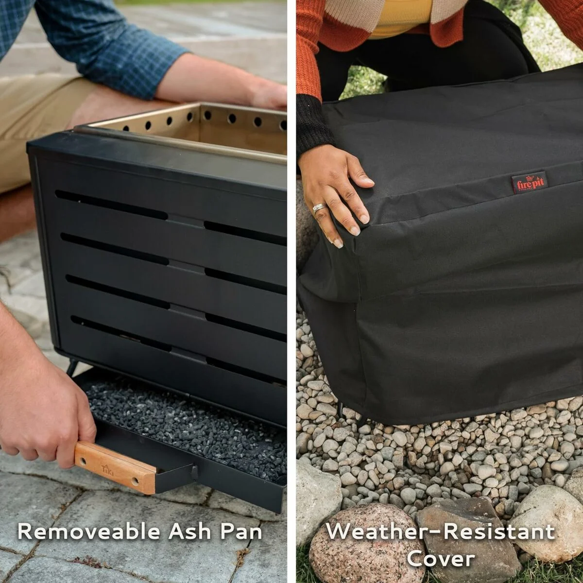 TIKI? Brand 21.5 Inch Retreat Smokeless Fire Pit Metal Black - Womvr