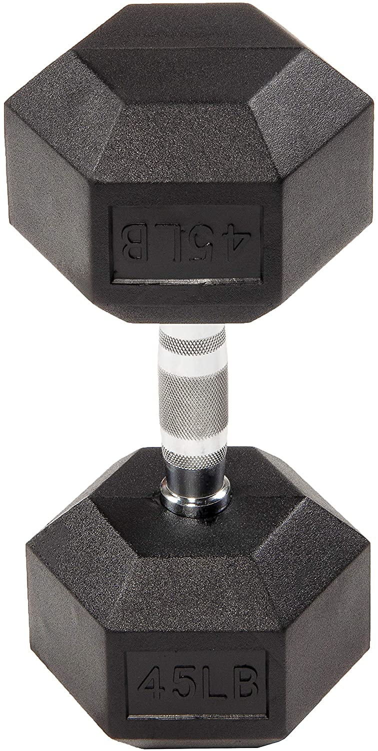 BalanceFrom Rubber Encased Hex Dumbbells, 20 Lbs. Pair - Womvr