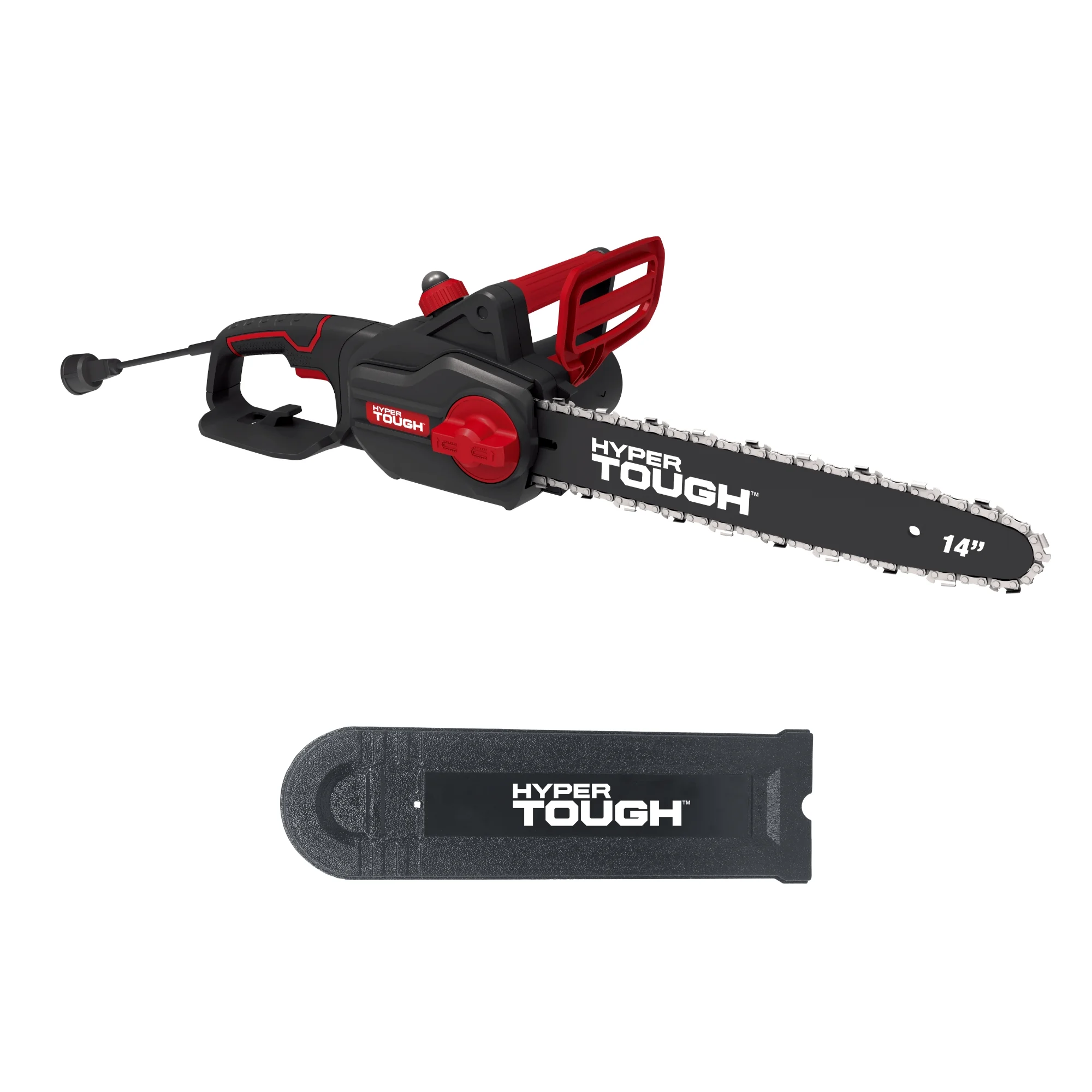 Hyper Tough 16-Inch Electric Chainsaw, 15-Amp Motor with Automatic Oiler, Tool-less Chain Tension, Metal Bucking Spikes included - Womvr