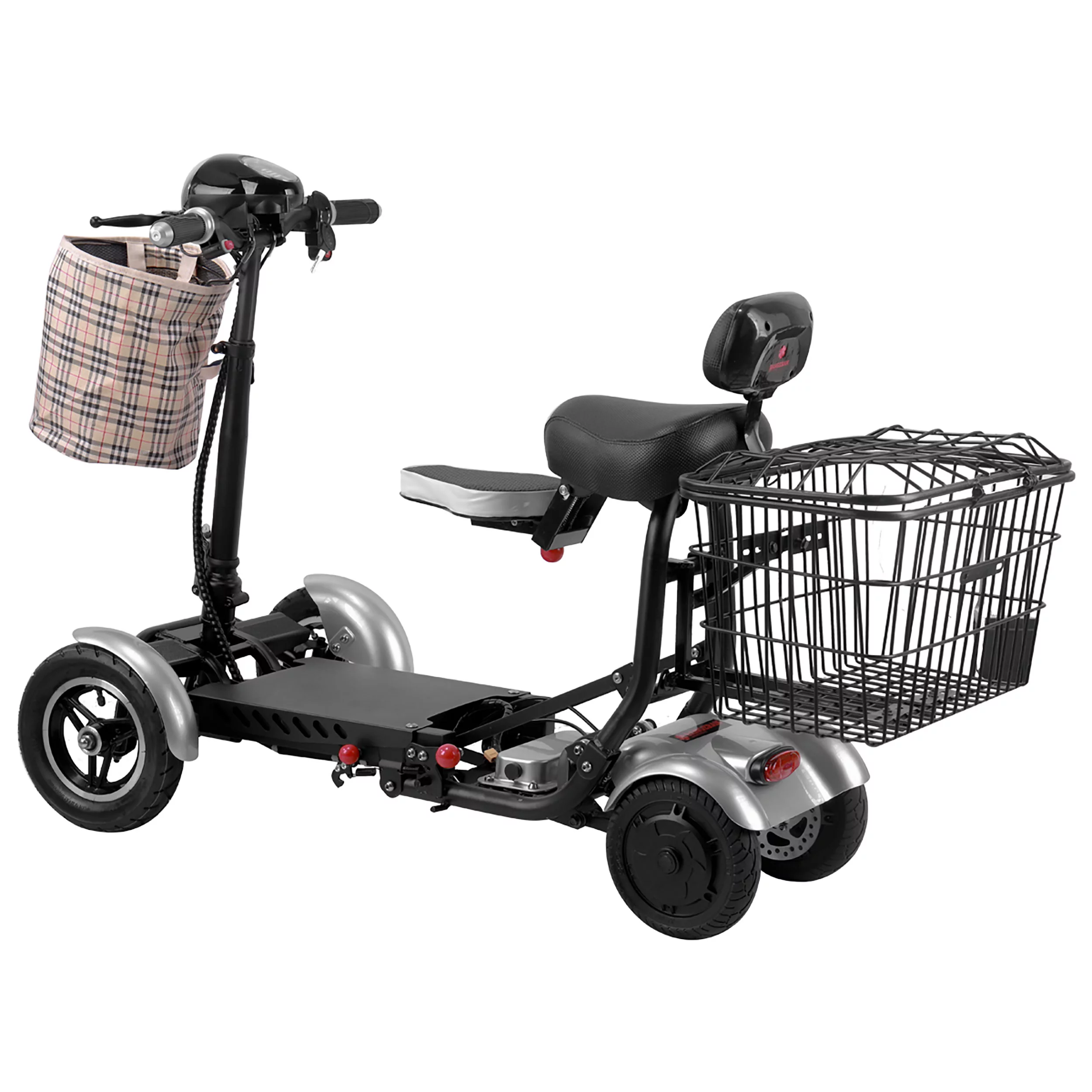 Smart Lightweight Electric Power Scooter, 4 Wheels Foldable Double Seats - Womvr