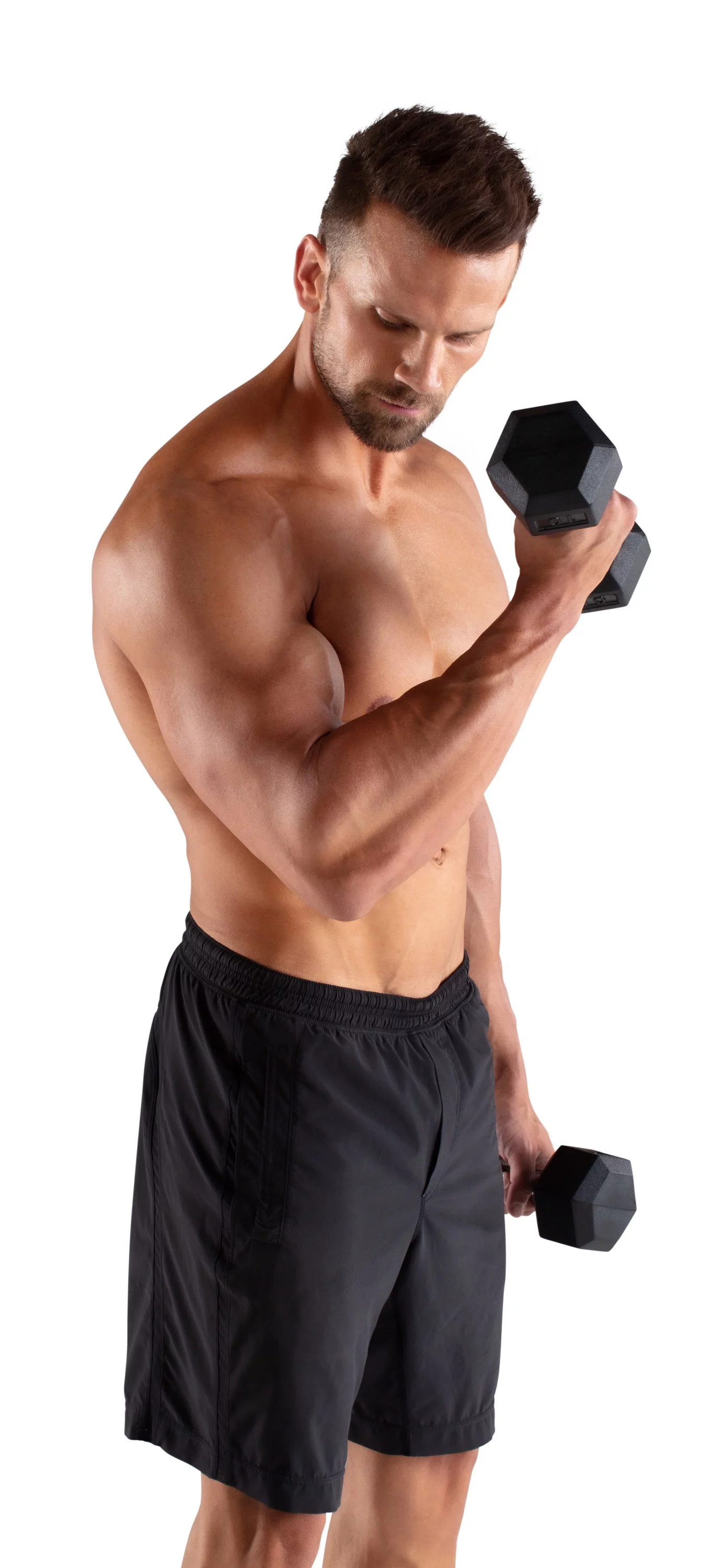 Weider Rubber Hex Dumbbell, 45 lbs - Sold Individually - Womvr