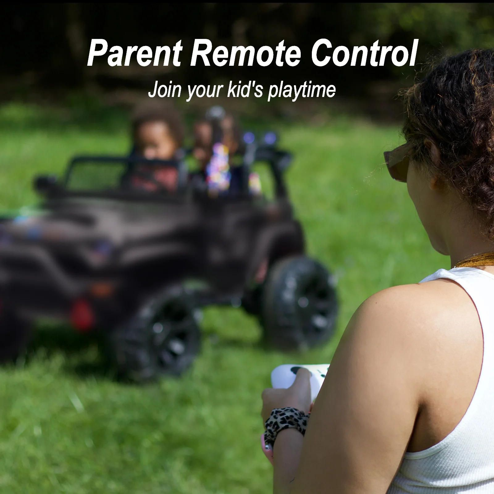 Hikiddo 24V Kids Ride on Truck, 2 Seater Powered Ride on Toy Car with Remote - Womvr