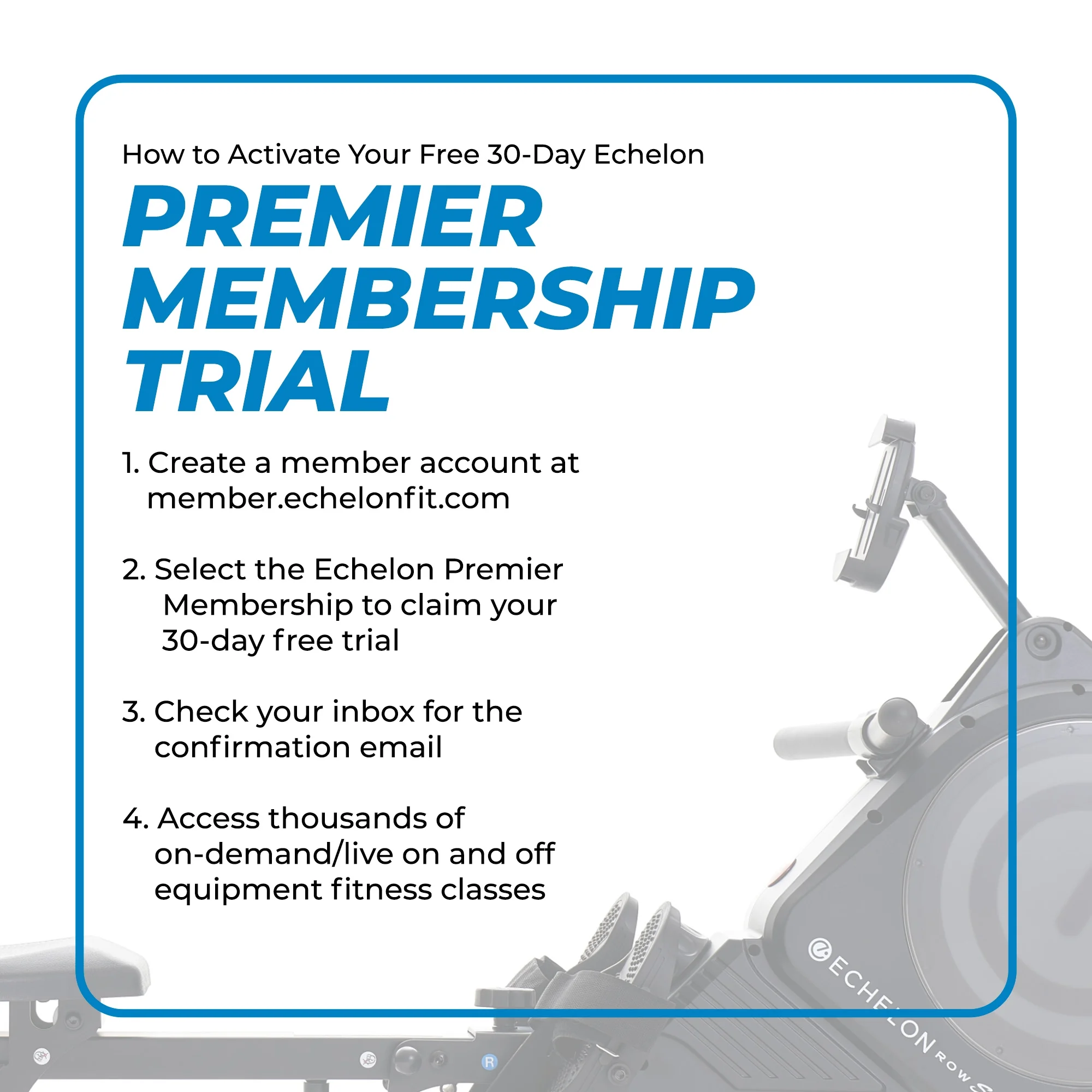 Echelon Sport Exercise Rower with 32 Levels of Magnetic Resistance + 30-Day Free Membership Trial - Womvr