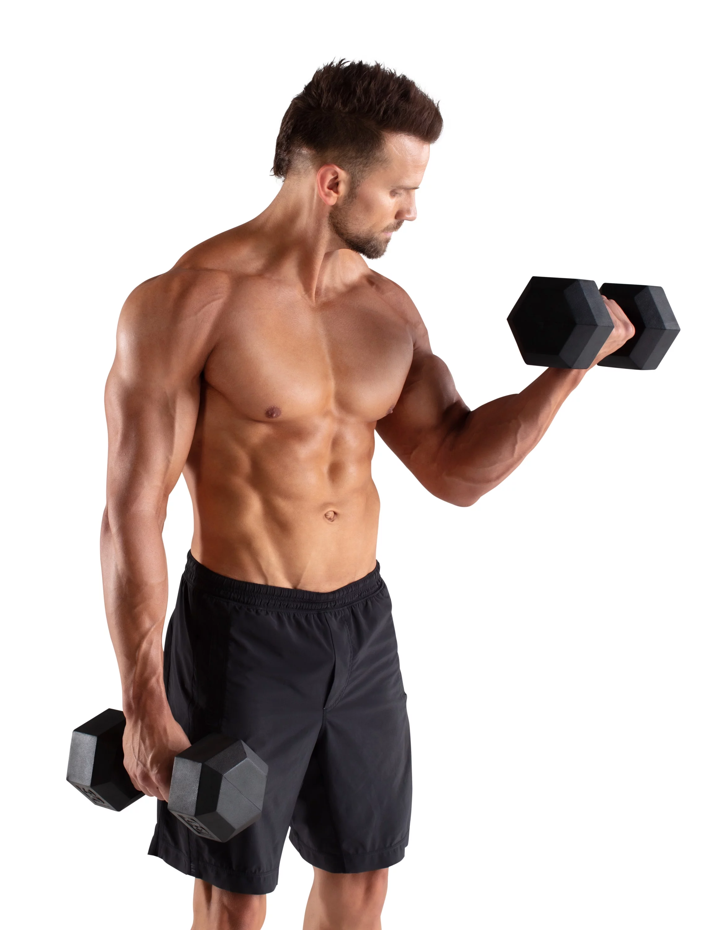 Weider Rubber Hex Dumbbell, 45 lbs - Sold Individually - Womvr