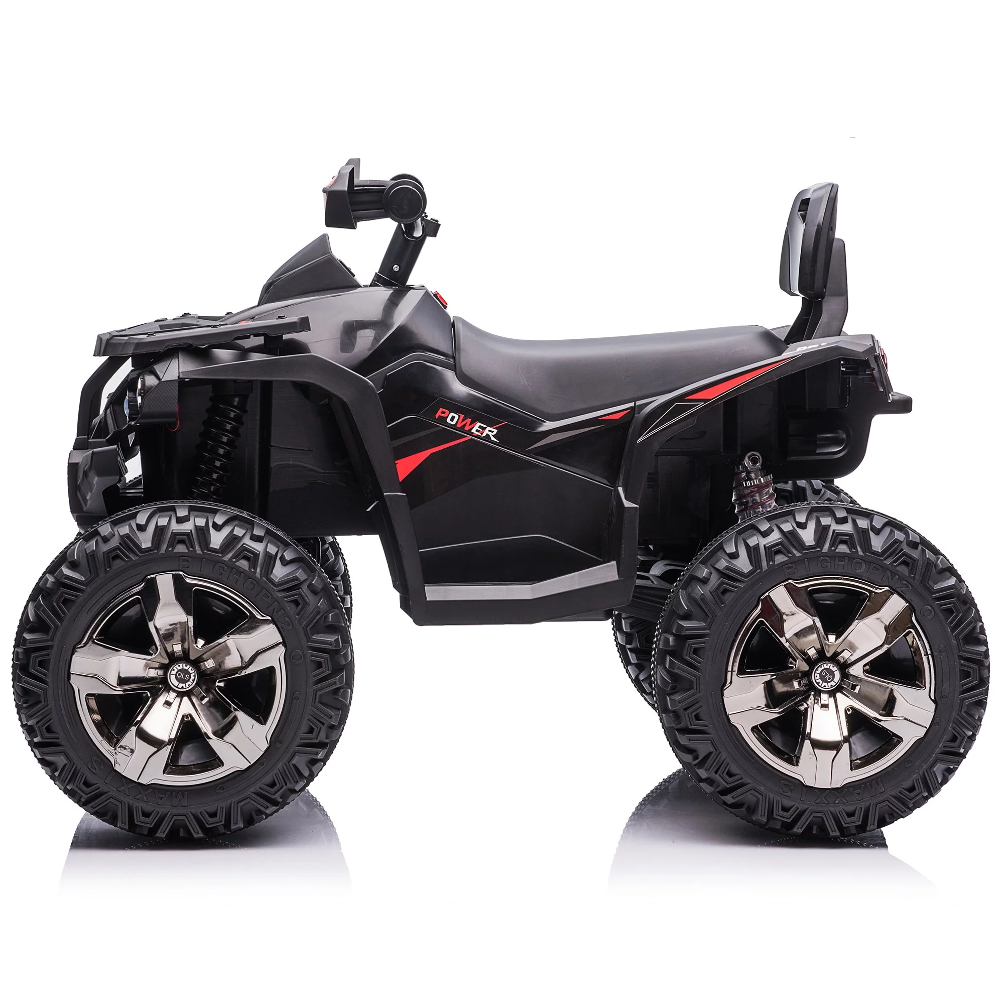 4x4 Kids Ride on ATV, 2 Seater 24 Volt Ride on Toys, 800W 4-Wheeler Quad Car for Big Kids, Black - Womvr