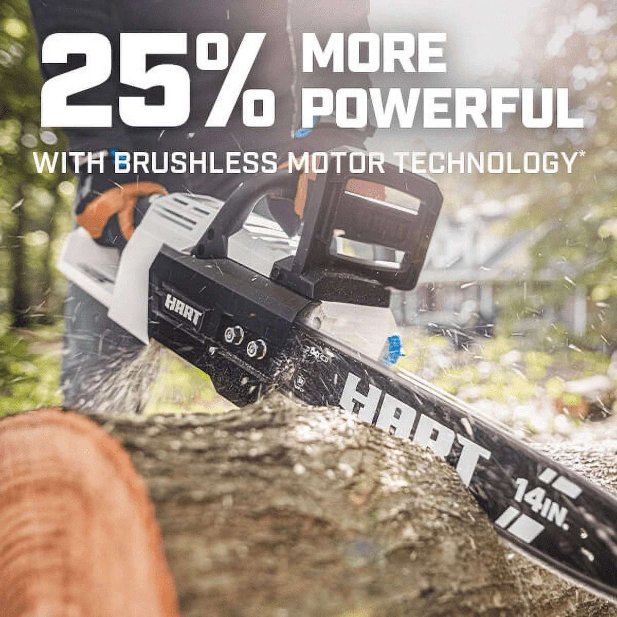 HART 40-Volt 14-inch Battery-Powered Brushless Chainsaw Kit, (1) 4.0Ah Lithium-Ion Battery - Womvr