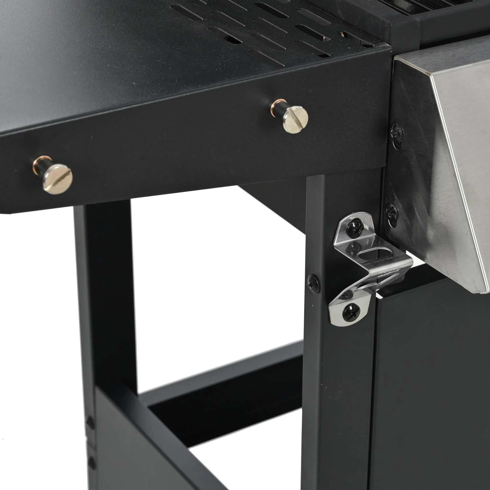 4 Burner Propane Gas Grill, Stainless Steel Barbecue Grill with Side Burner and Thermometer, 46,700BTU Outdoor BBQ Camping Grill - Womvr