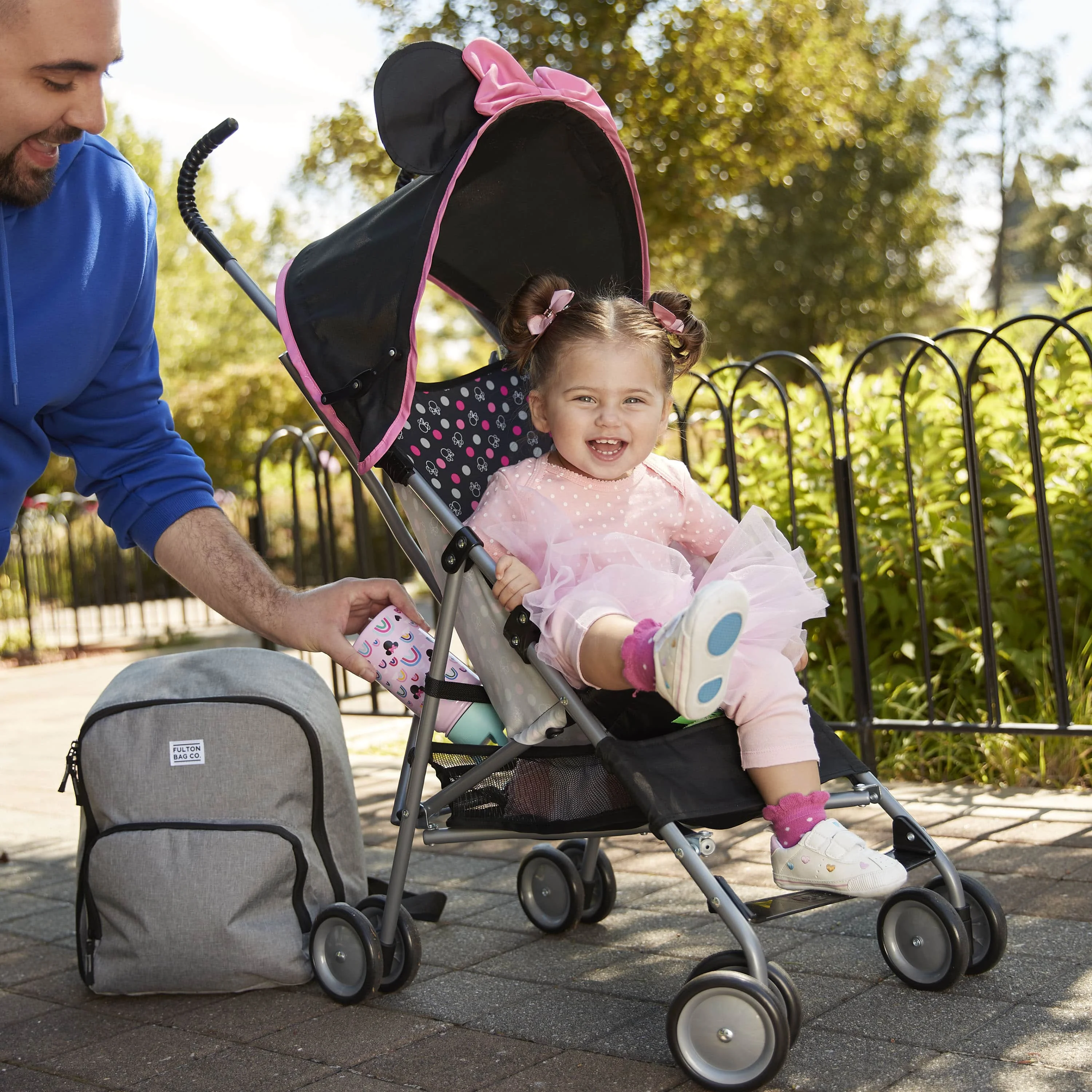Disney Baby Comfort Height Character Umbrella Stroller with Basket, Modern Minnie - Womvr