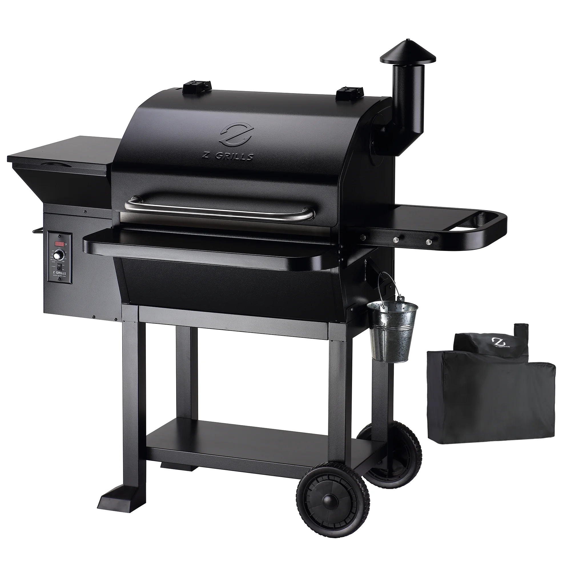 Z GRILLS ZPG-10002B 1060 sq. in. Wood Pellet Grill and Smoker 8-in-1 BBQ Black - Womvr