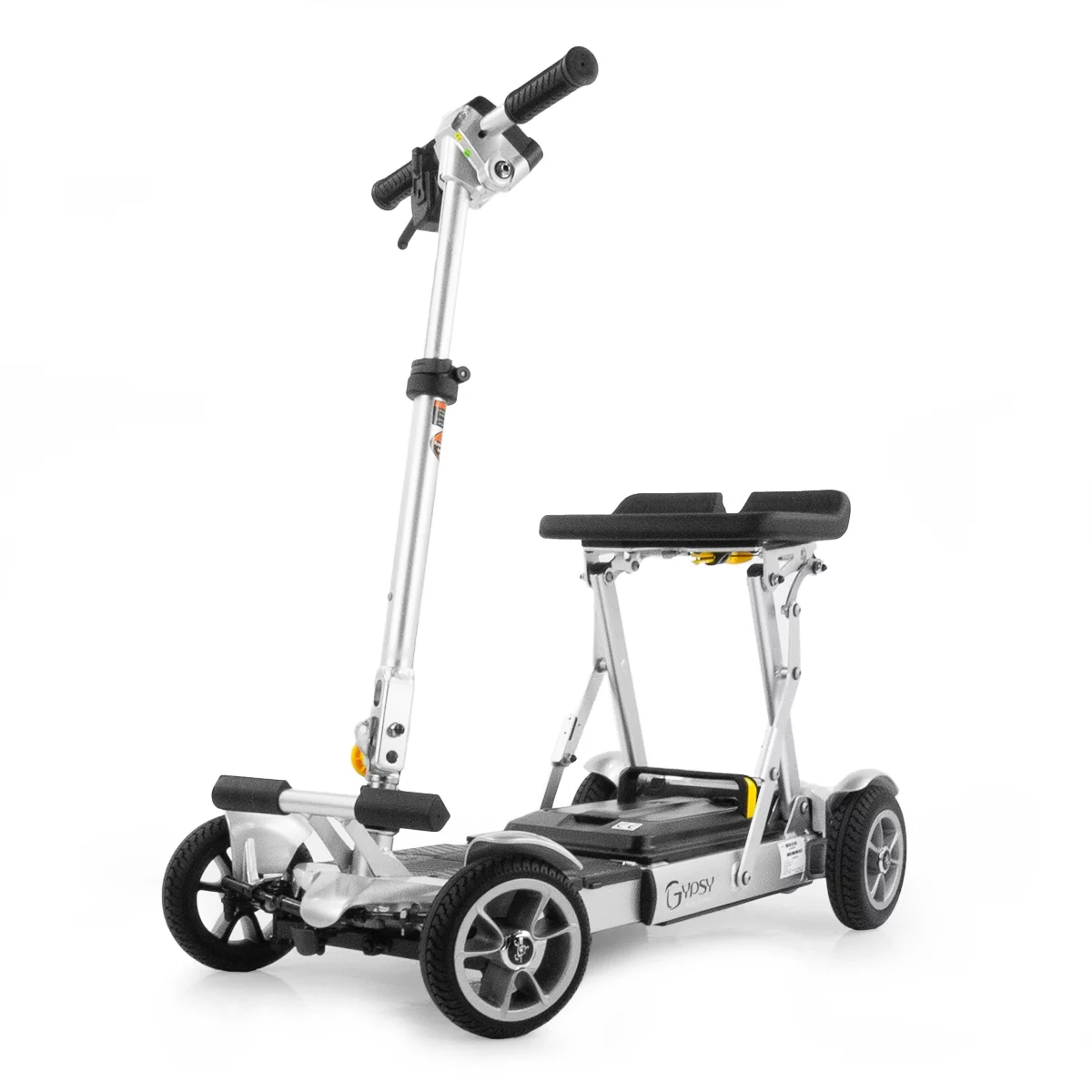 EV Rider Gypsy Ultralight Collapsible 4 Wheels Mobility Scooter - Silver - Womvr