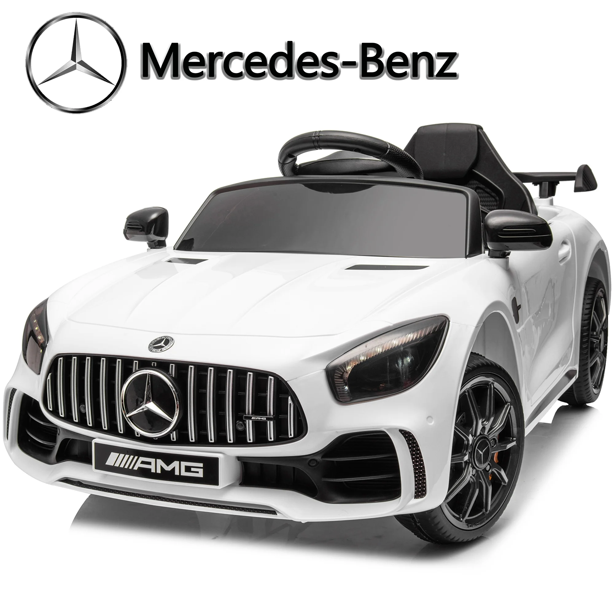 12V Ride on Car for Girls and Boys Licensed Mercedes Benz Electric Vehicle, MP3, Bluetooth, Ride On Toy for 3-5 Years Old, Red - Womvr