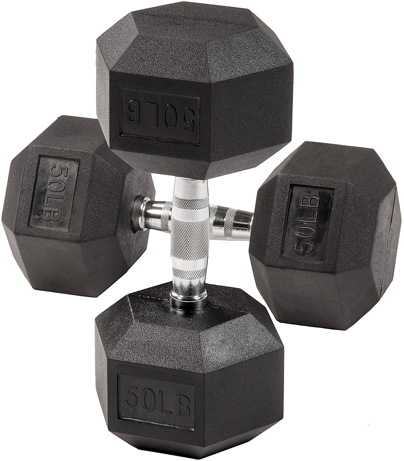 BalanceFrom Rubber Encased Hex Dumbbells, 20 Lbs. Pair - Womvr