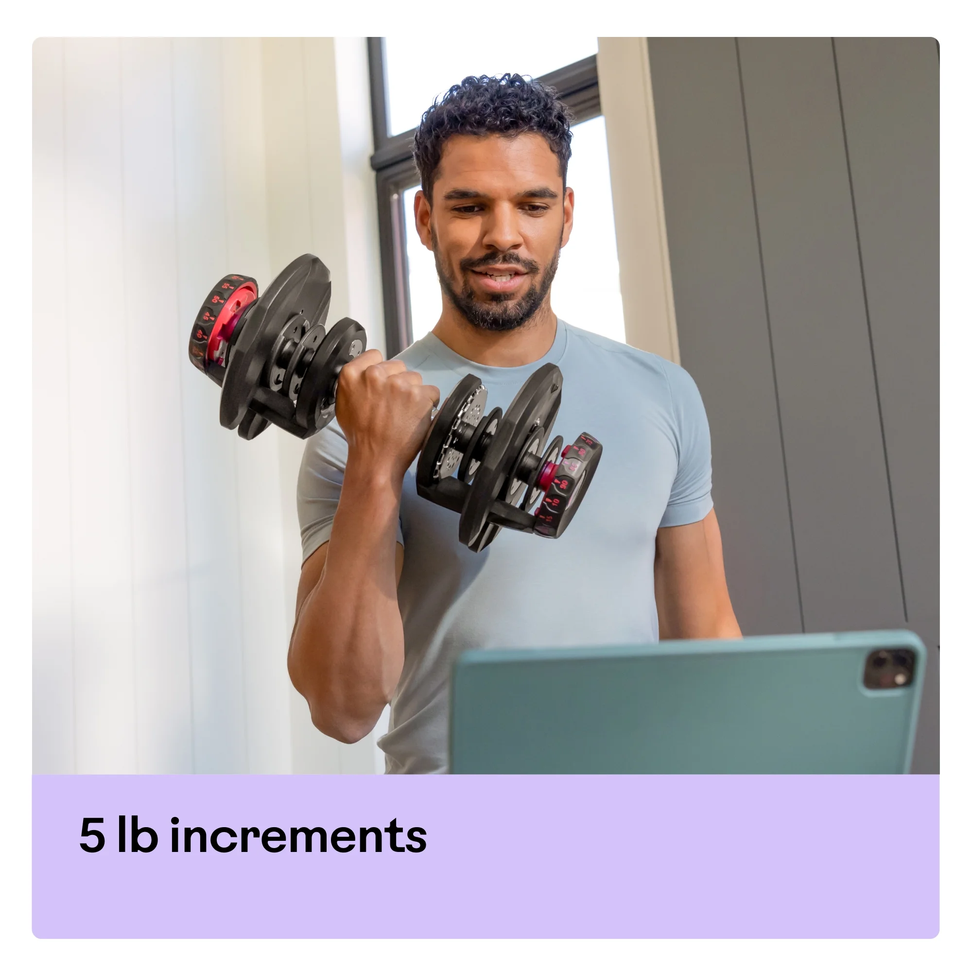 BowFlex SelectTech 1090 Adjustable Dumbbell (Single), Free 2-month JRNY Membership - Womvr