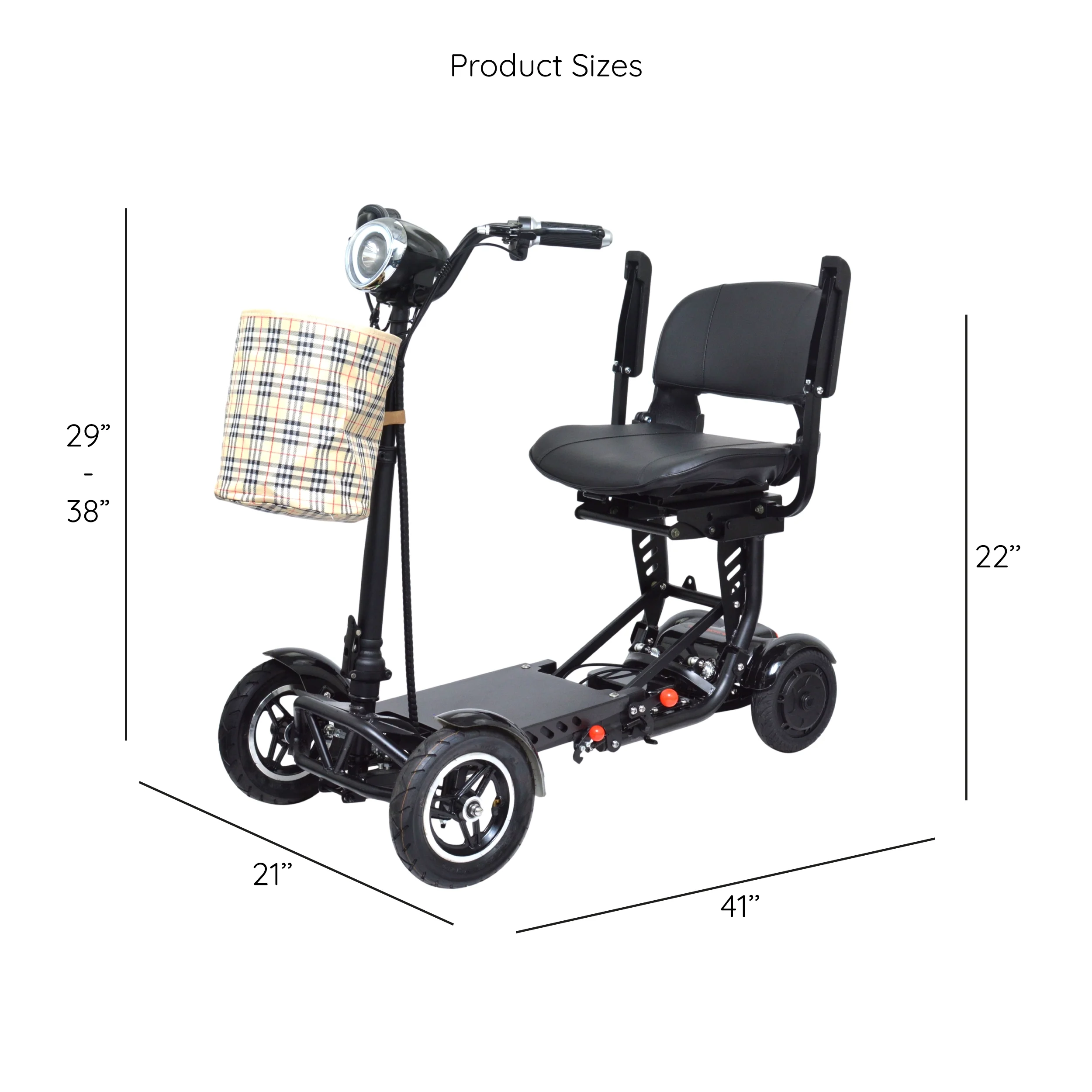 Bangeran Electric Medical Scooter, Powerful Li-on Battery Large Seat, Up to 12 Miles - Silver - Womvr