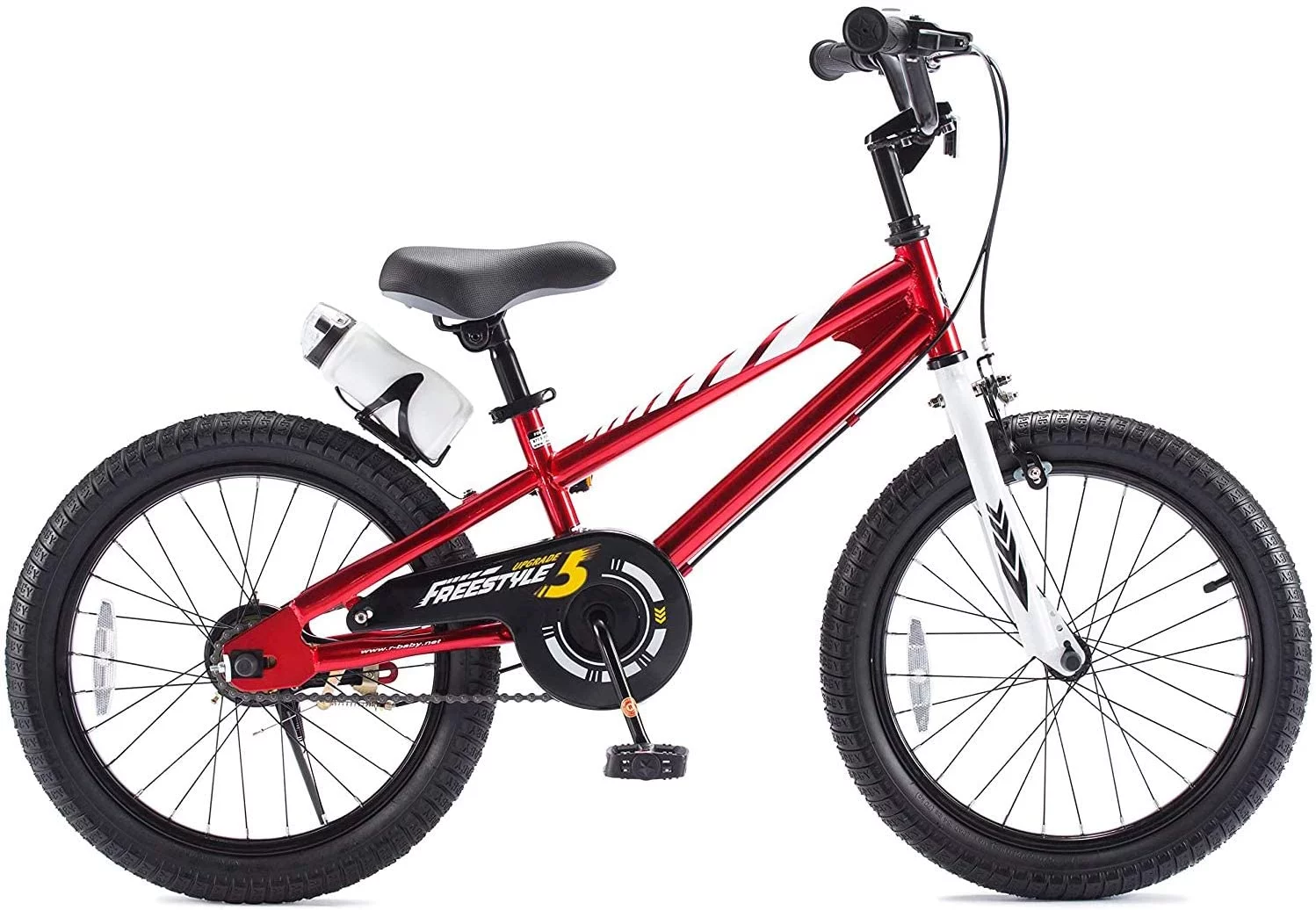 Royalbaby BMX Freestyle 18 In Kid's, Boys and Girls Bike with Two Hand Brakes, Blue - Womvr