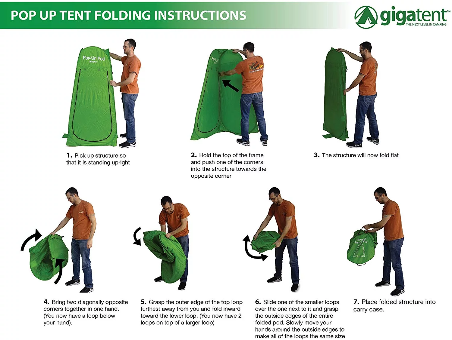 GigaTent 1-Person Pop-up Privacy Tent for Camping Changing Room, 36