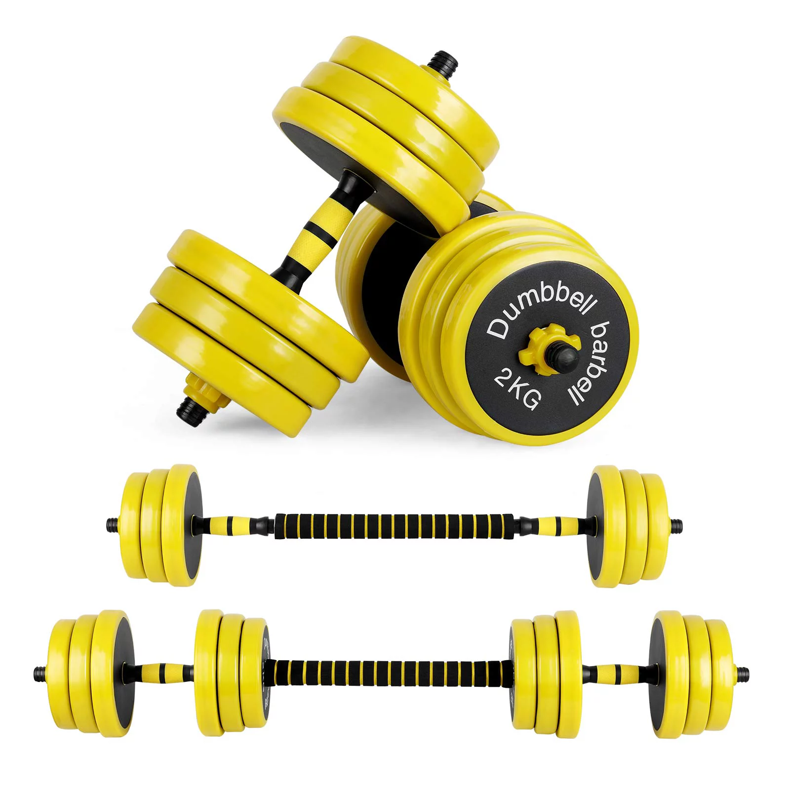 Adjustable Dumbbell Set, Men's And Women's Fitness Free Weight Dumbbell Set, 44 Pounds Of Non-Slip Neoprene Hand - Womvr