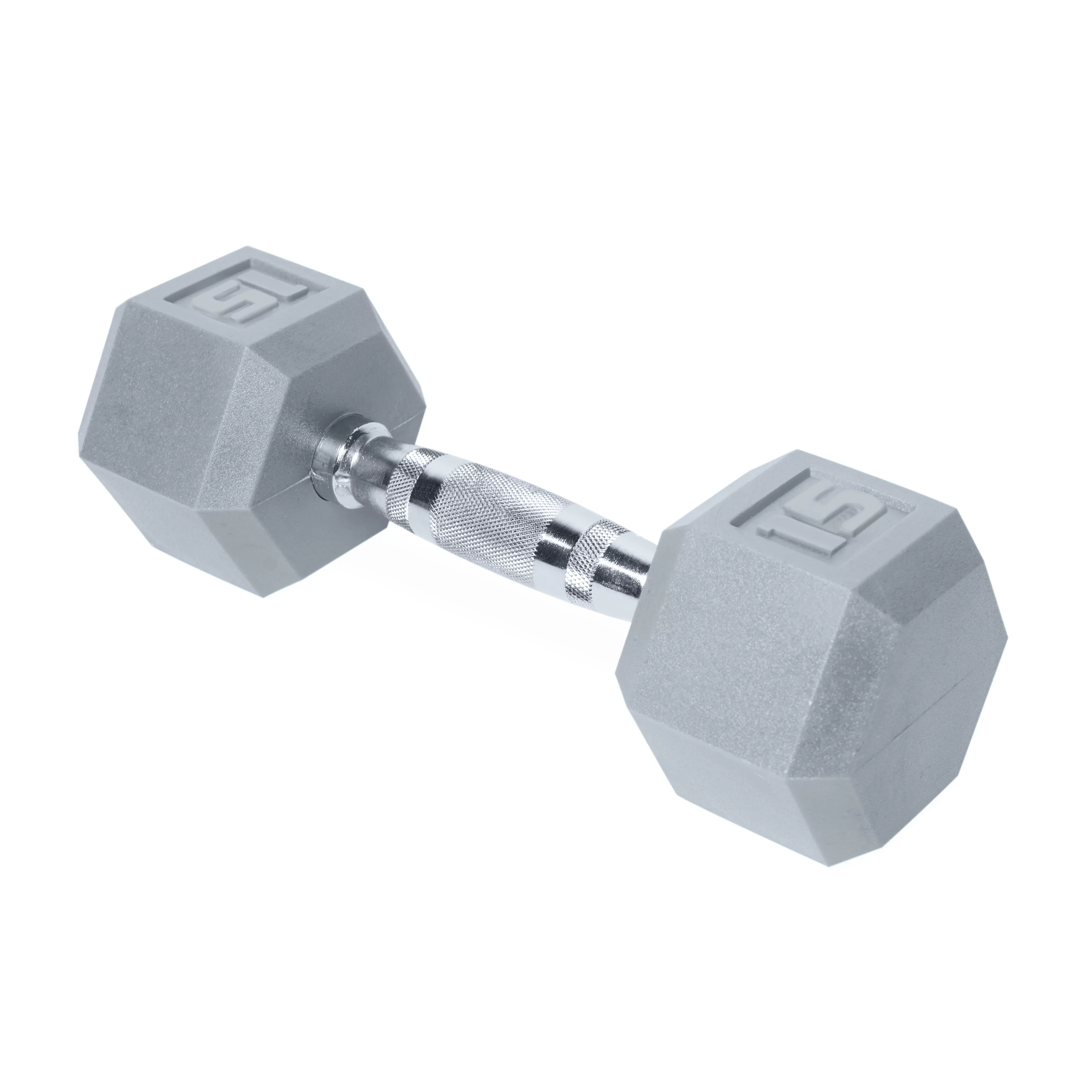 CAP Color Coated Hex Dumbbell, Gray, 15 lb - Womvr