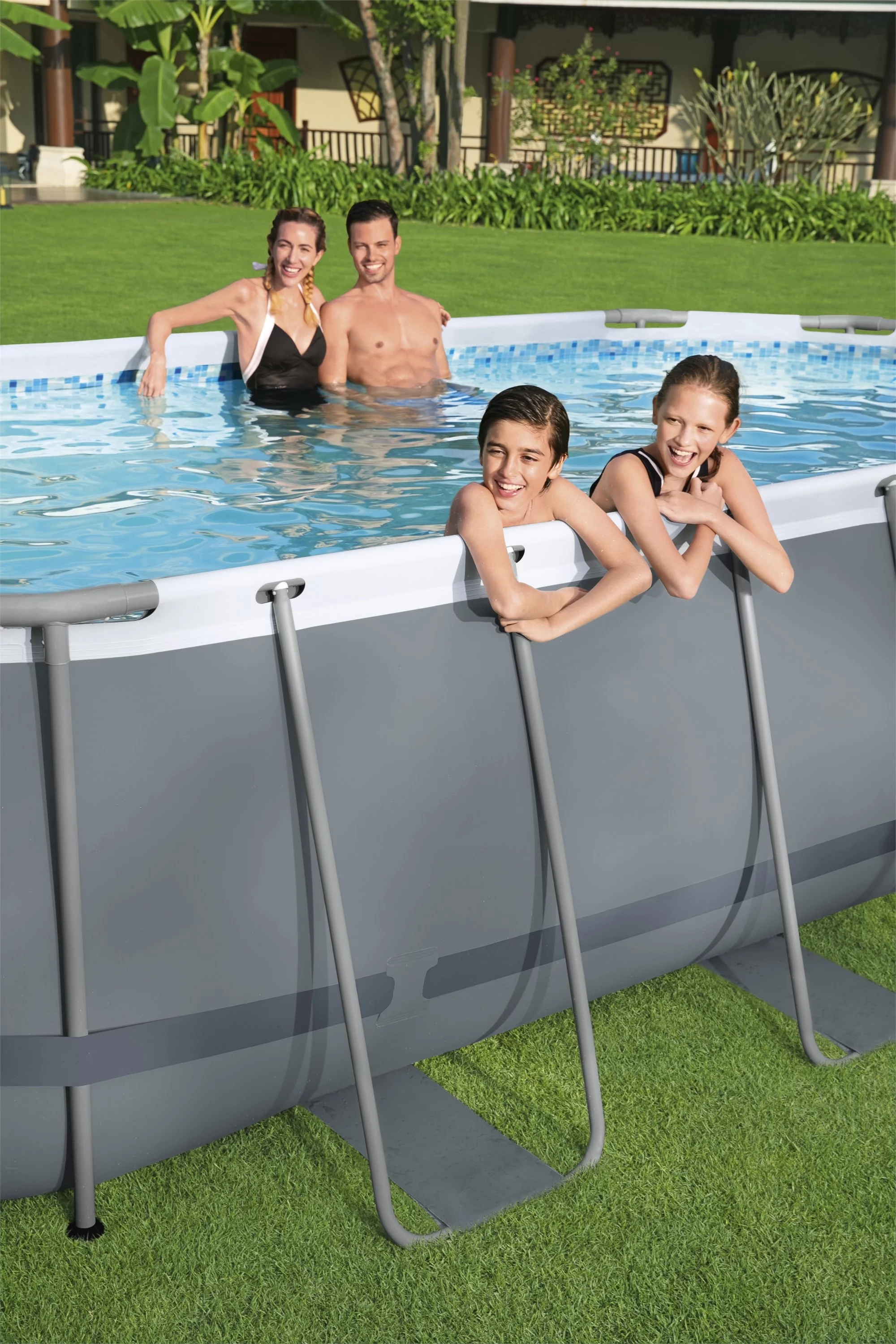 Bestway Power Steel 18' x 9' x 48'' Oval Above Ground Pool Set - Womvr