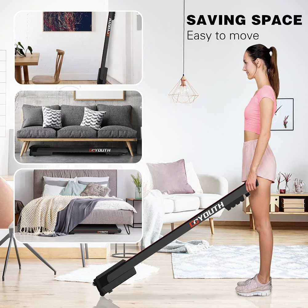 GOYOUTH Under Desk Treadmill Electric Walking Jogging Exercise Machine for Home/Office Use - Womvr