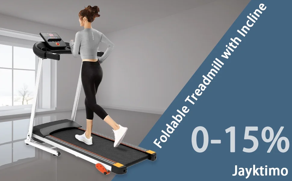 HLAiLL Folding Treadmill, 2.5HP Foldable Treadmills with 220 LBS Weight Capacity for Home, Compact Portable Treadmill for Small Space Walking Jogging Running - Womvr