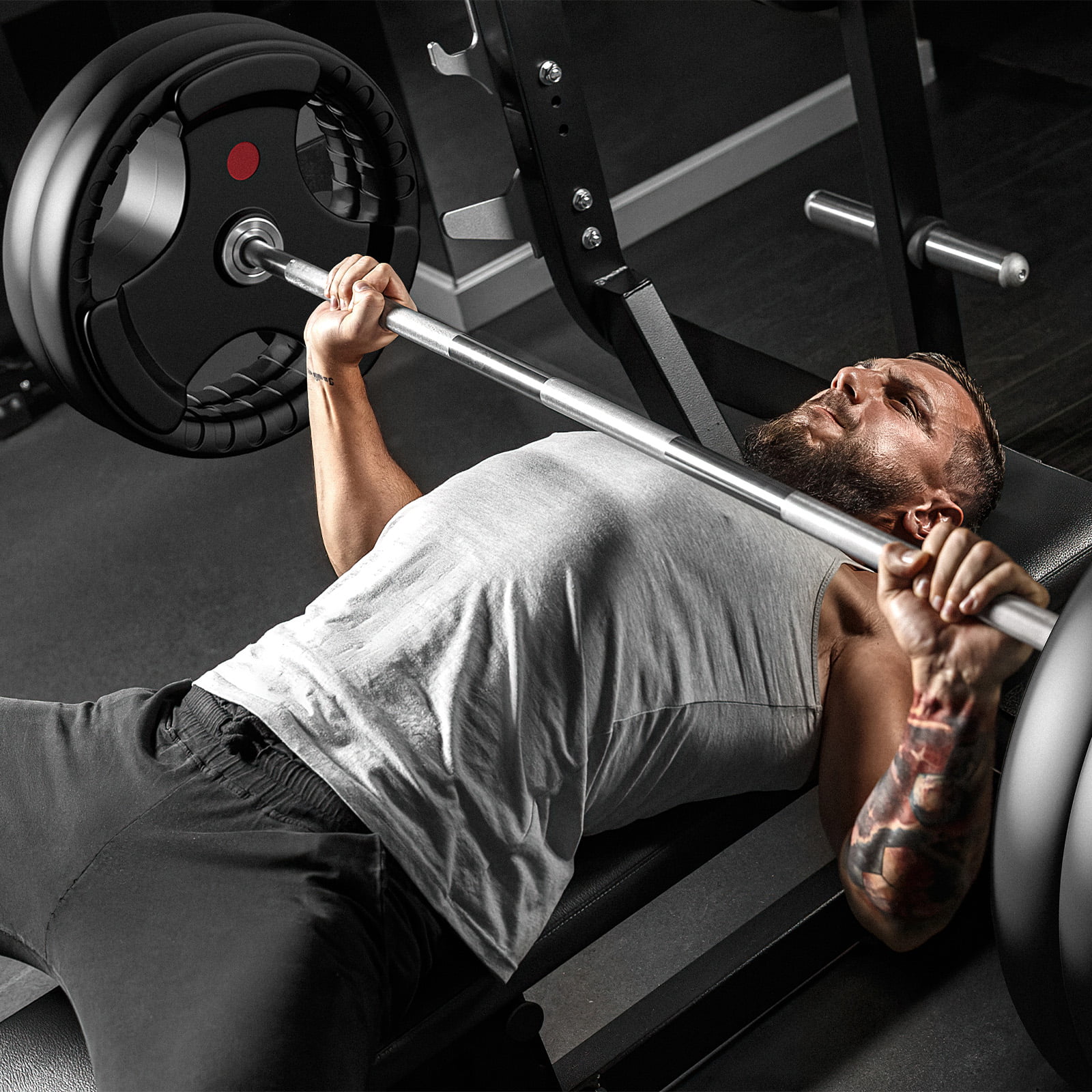 GIKPAL 7 Positions Adjustable Weight Bench,With Extended Headrest and Leg Extension,Foldable Workout Olympic Weight Bench Press for Full Body Strength Training,Maximum Weight 770 Lbs. - Womvr